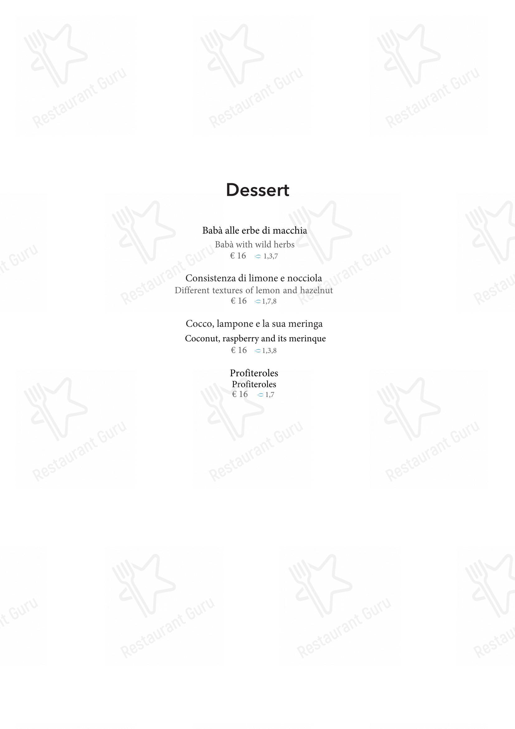 Menu di Pascucci al Porticciolo - Menu bar