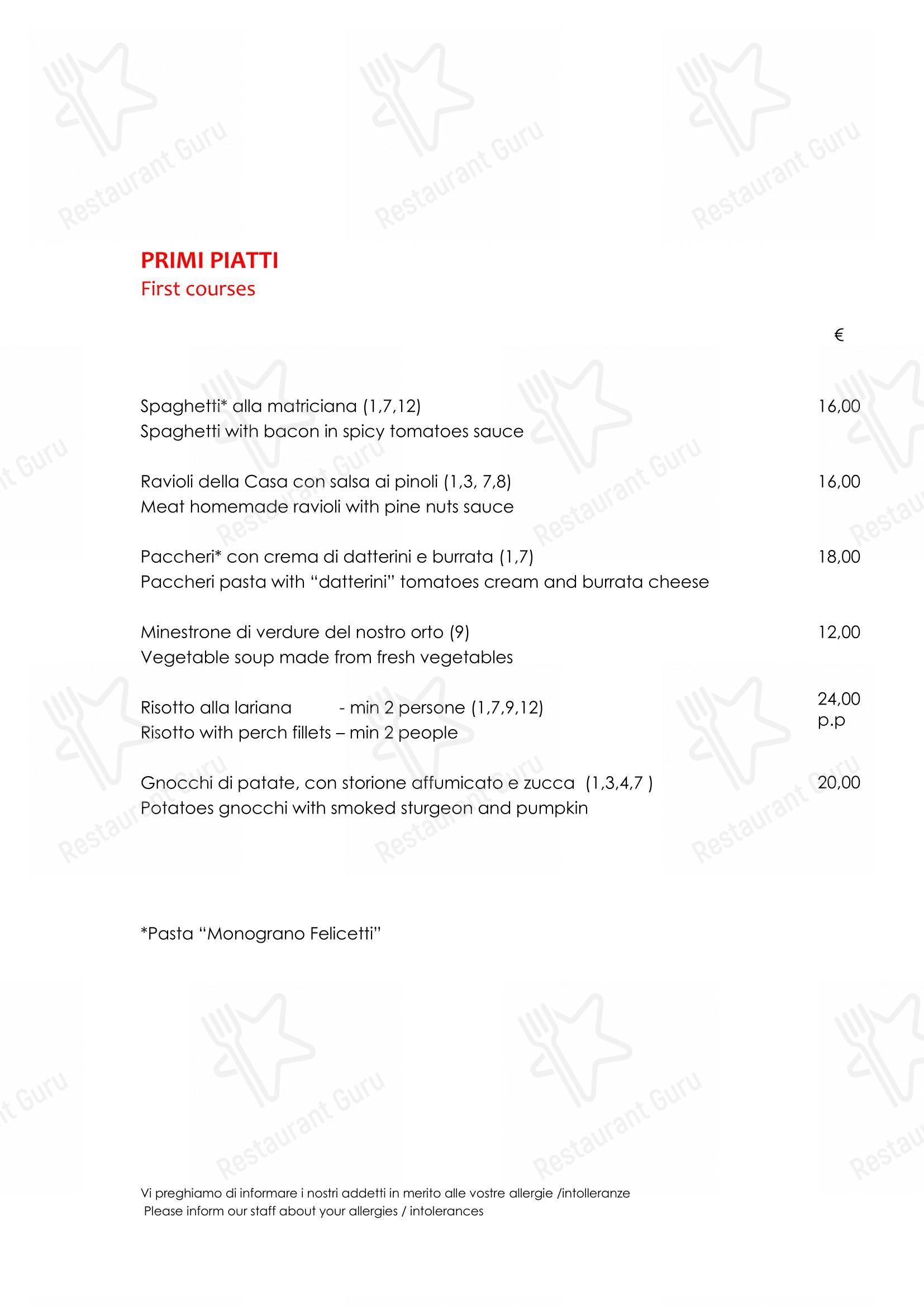 Menu per Cafe Bellini caffè bar