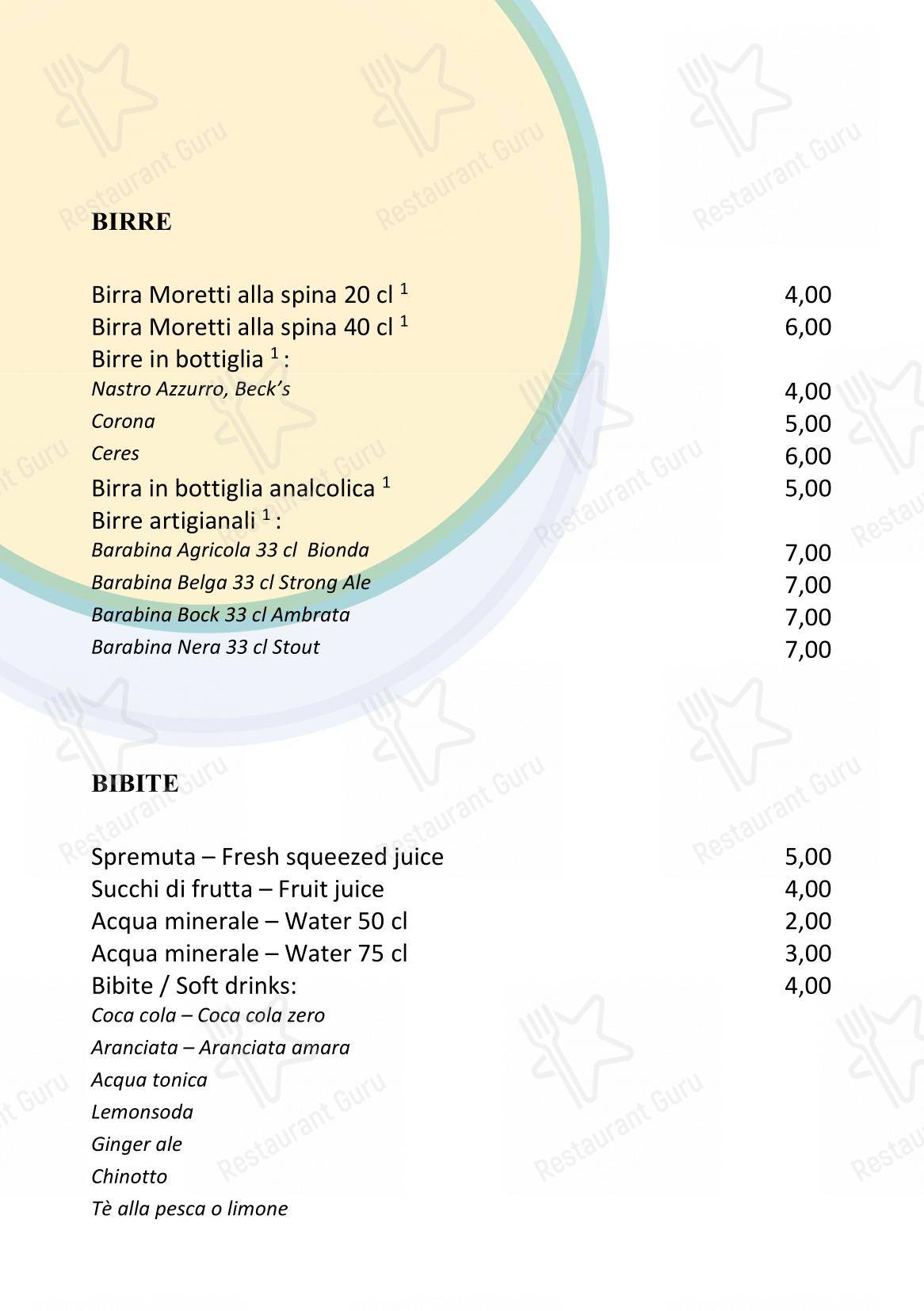 菜单 per Cafe Bellini in Moltrasio