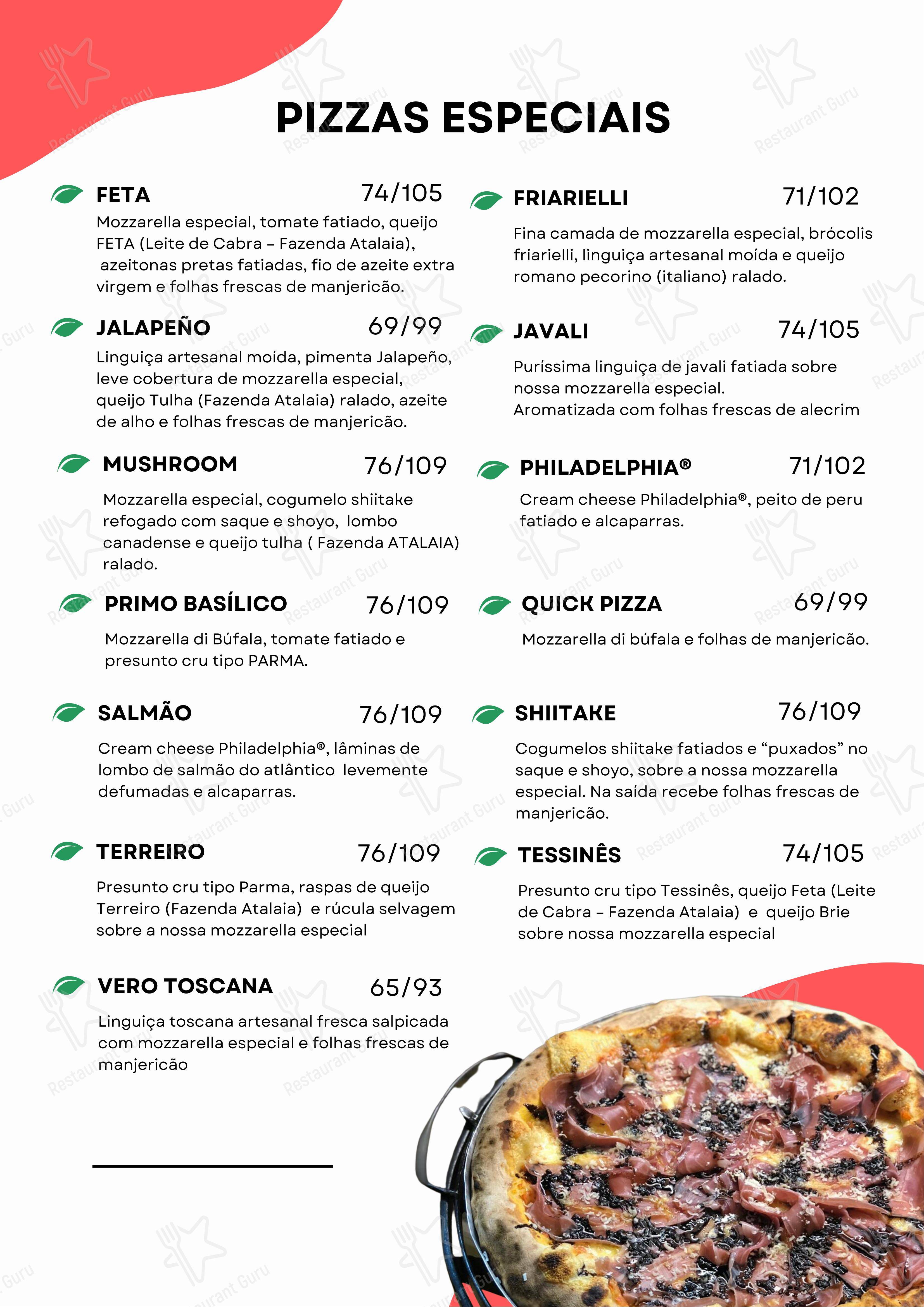Quick Pizza em São Paulo - Menu bar