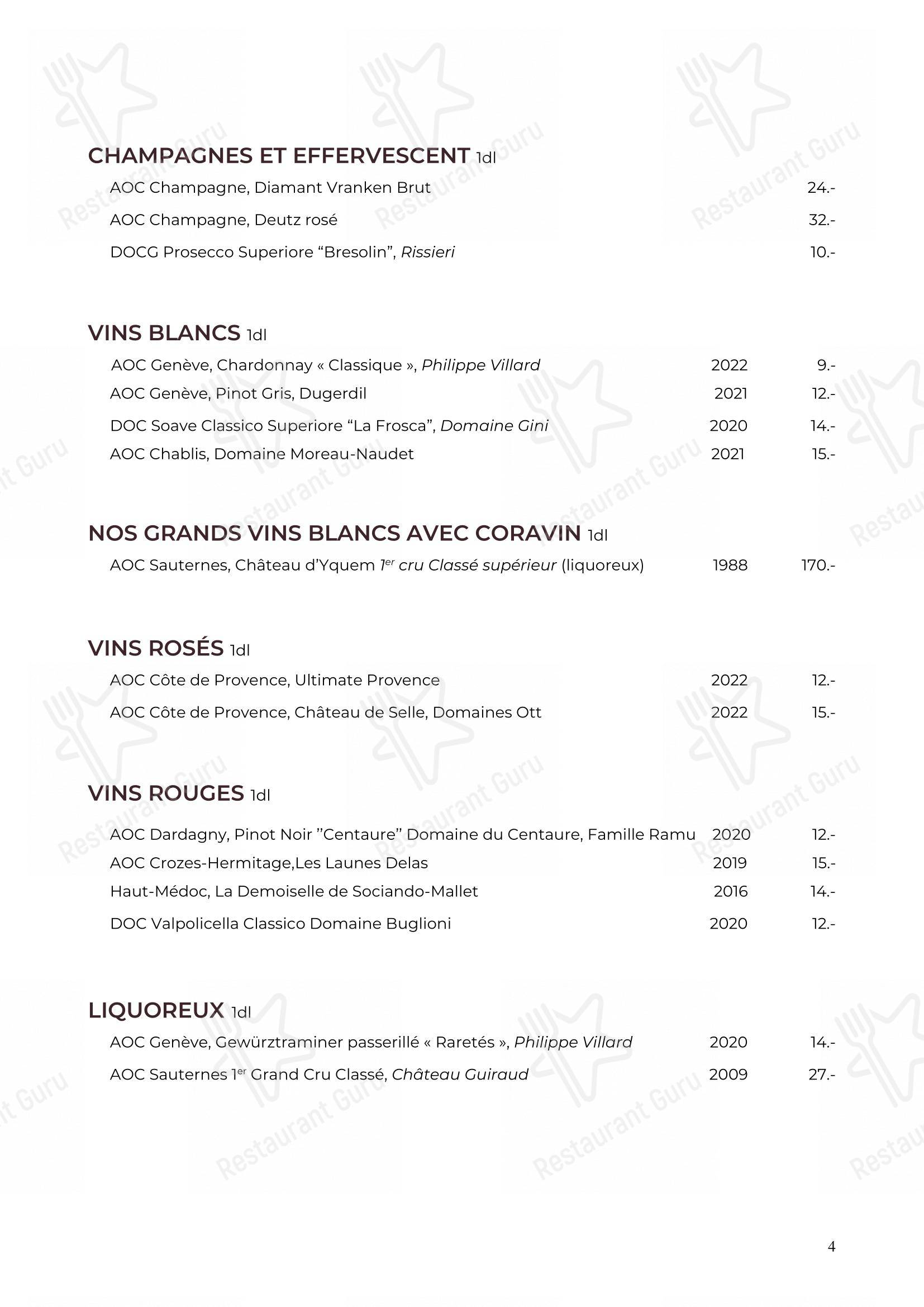 Menu di Restaurant Balila - Основное меню