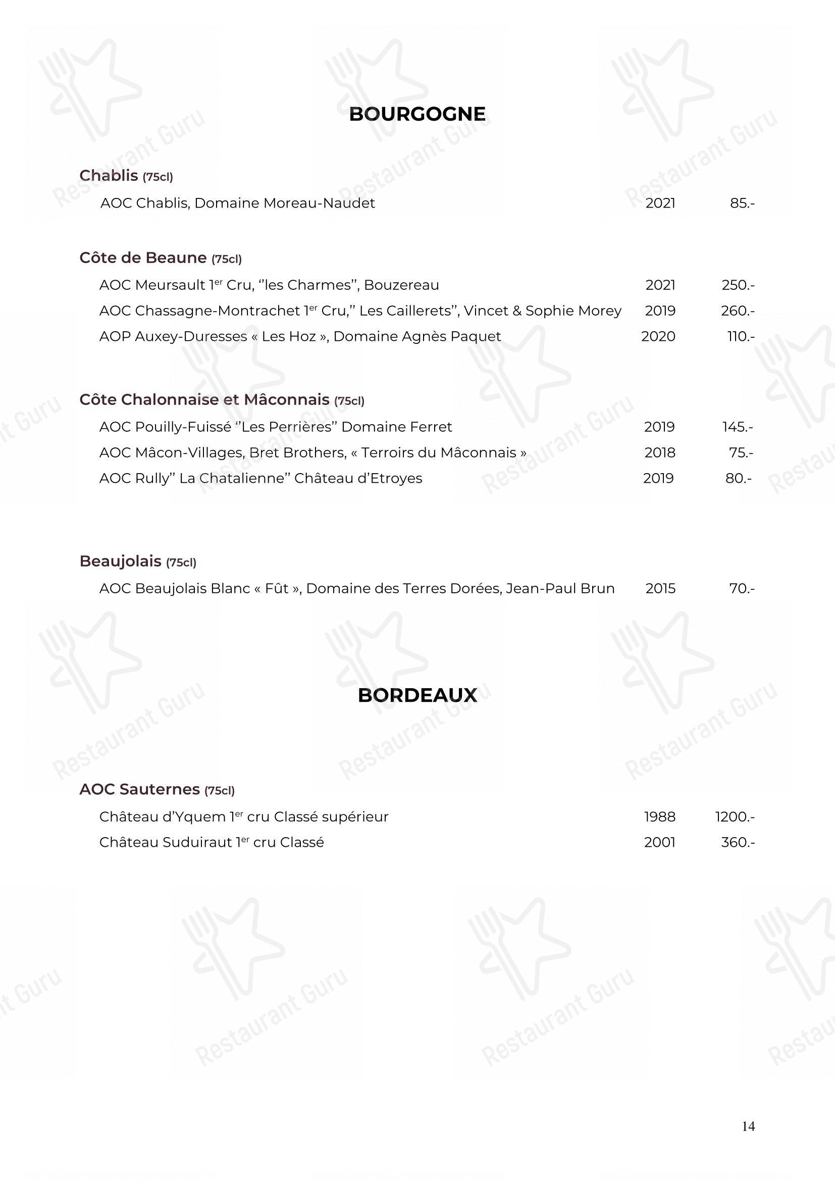 Основное меню per Restaurant Balila in Ginevra