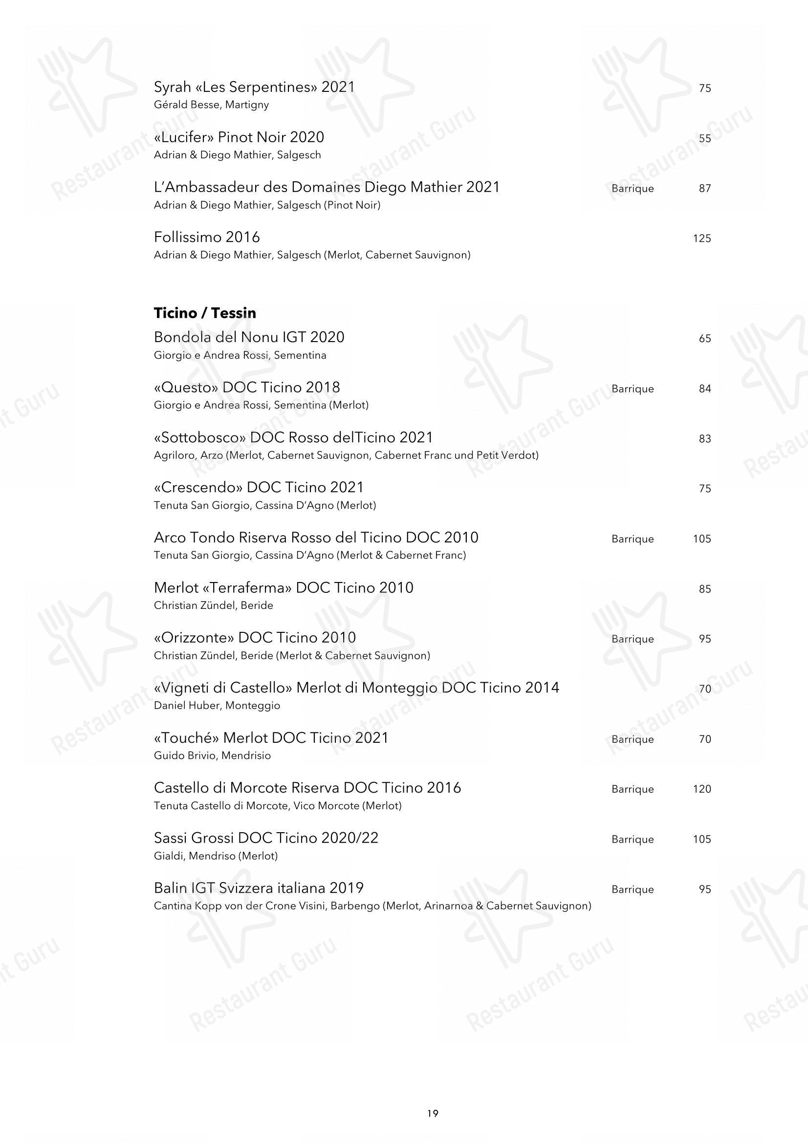 Menu di Blaue Ente - Основное меню