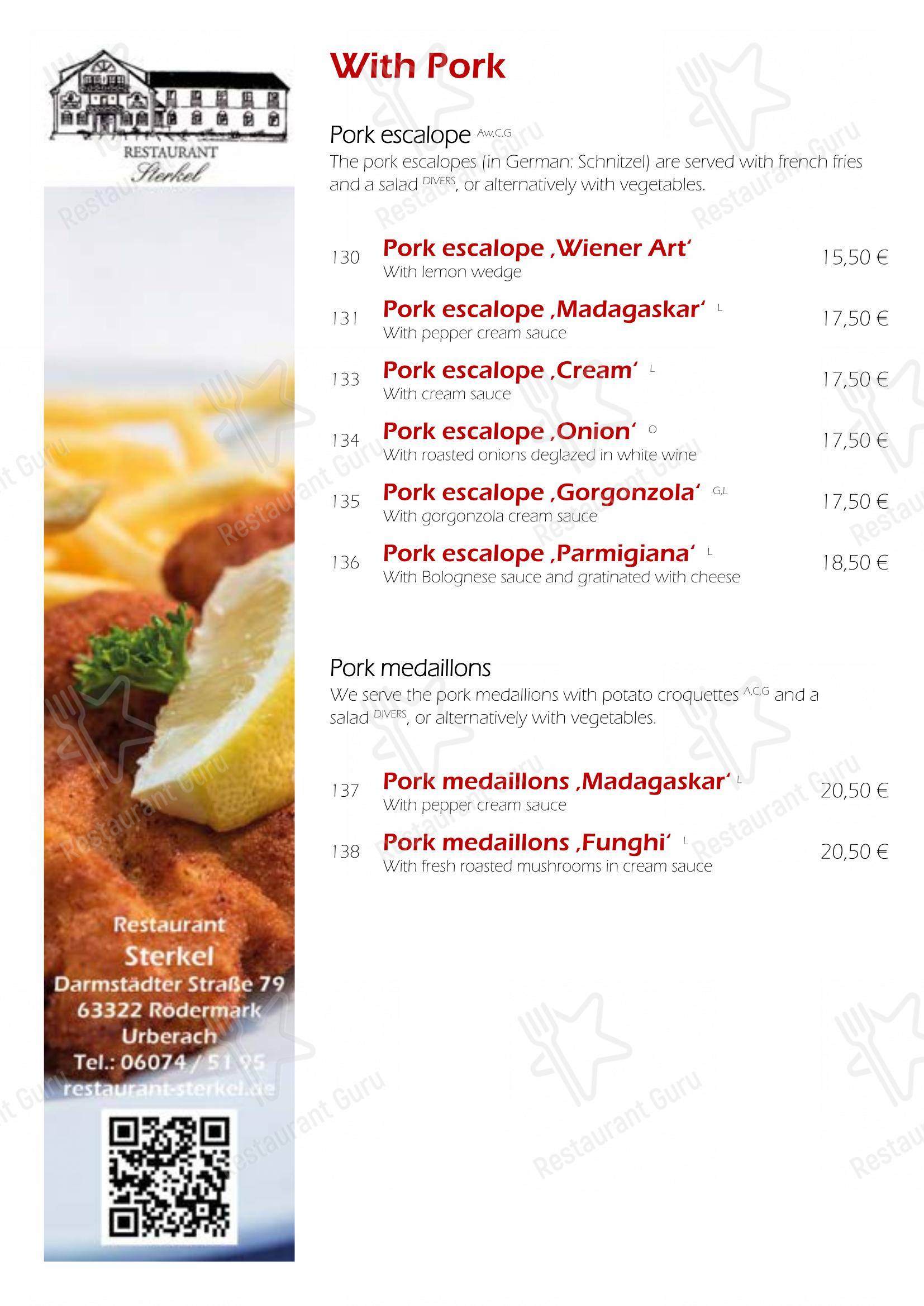 Restaurant Sterkel dans Rödermark - Menu bar