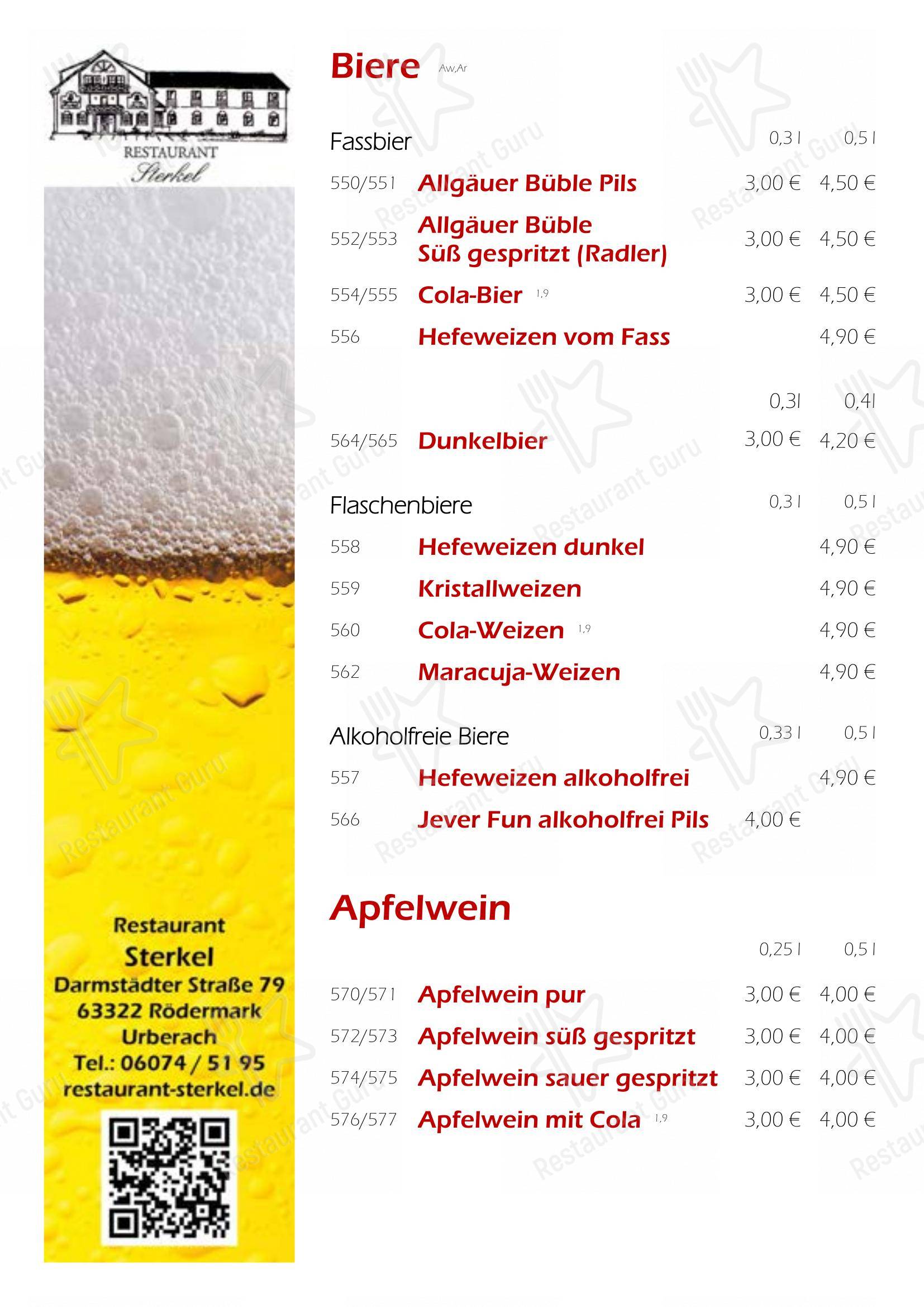 Restaurant Sterkel dans Rödermark - Menu