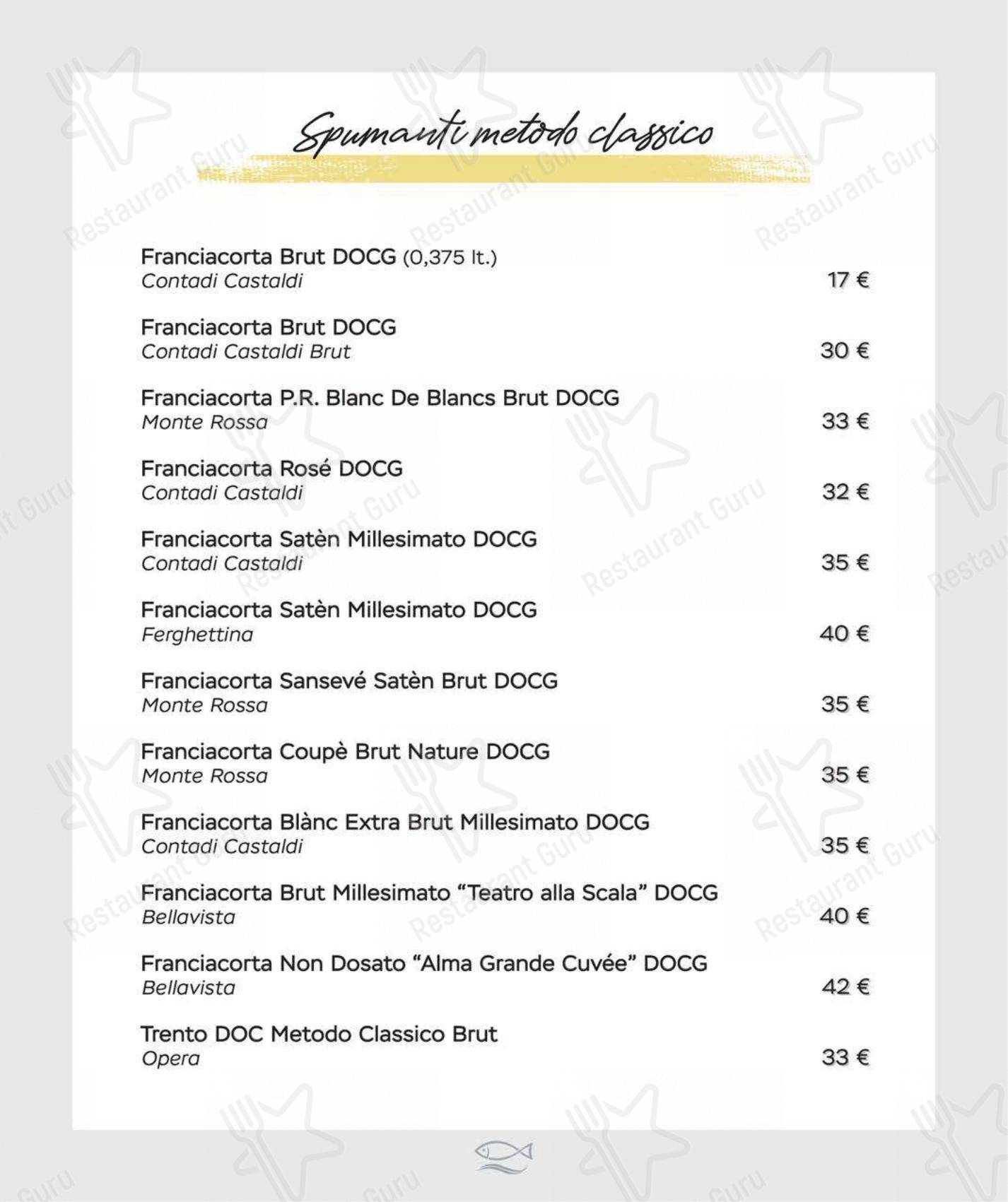 Menu bar per Ristorante Al Moccolo in Rimini