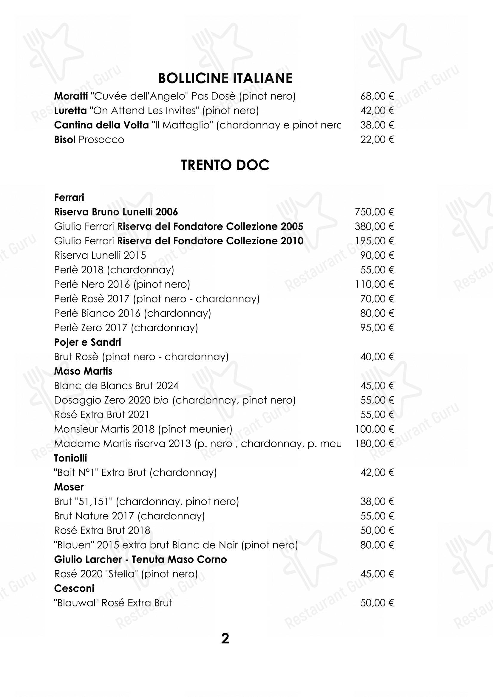 Основное меню per Ristorante Cocchi pub & bar