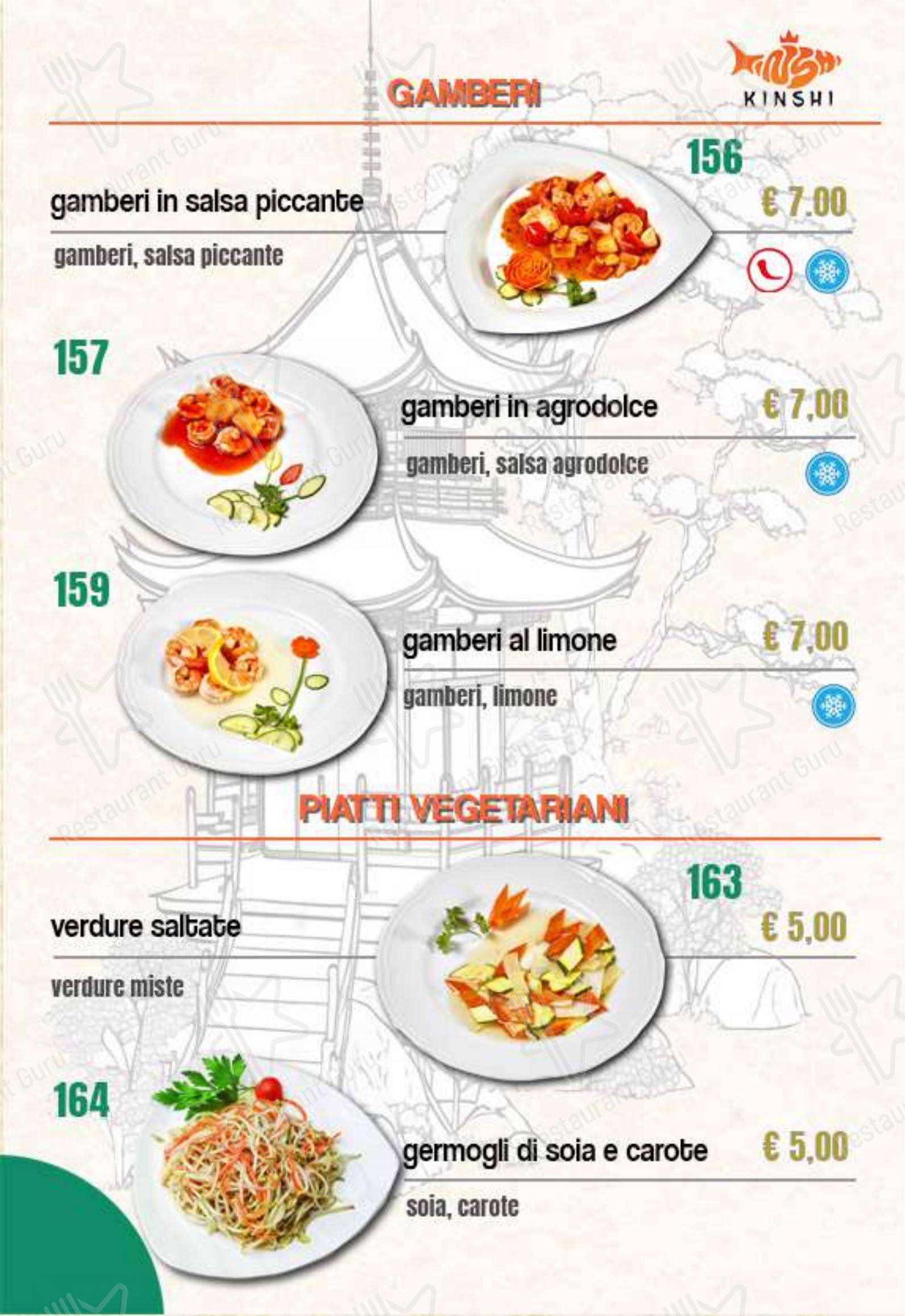 Menu di Ristorante Giapponese Kinshi - Menu
