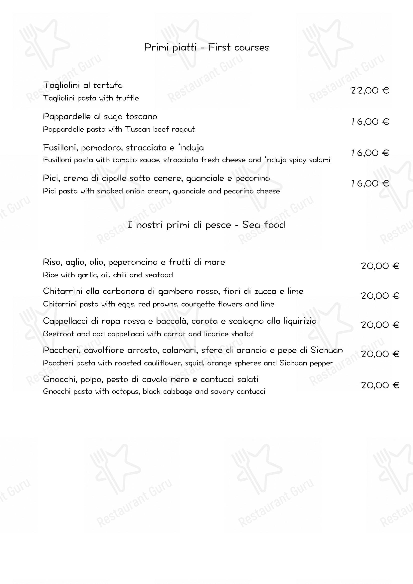 Menu per Ristorante La Terrasse in Monte San Savino