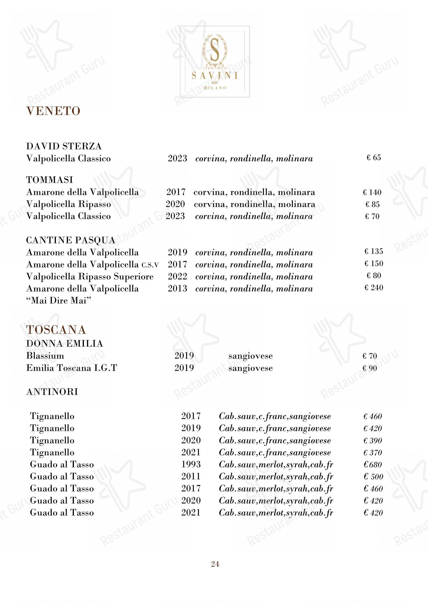 Коктейльная карта per Savini 1867 pub & bar