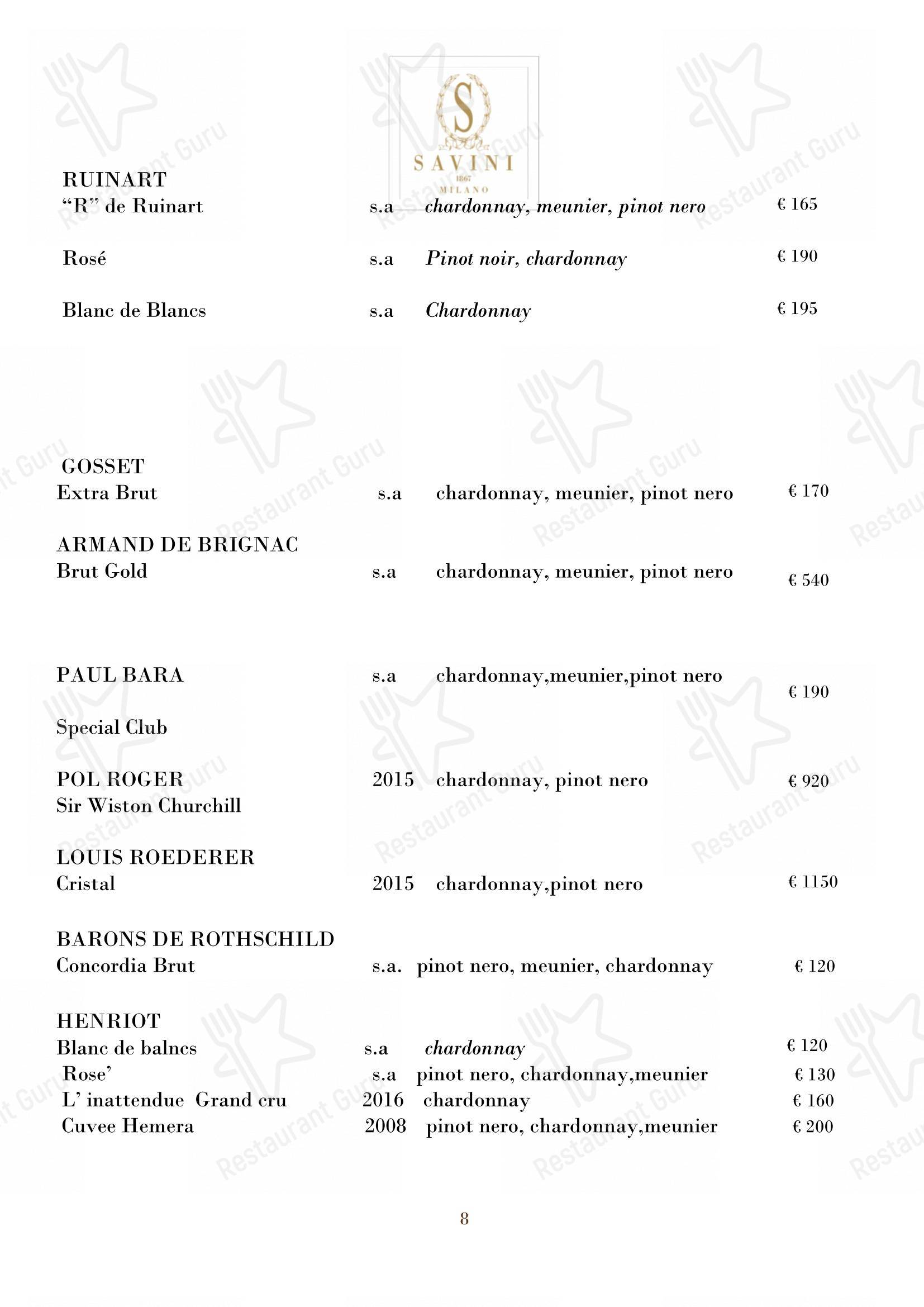 Коктейльная карта per Savini 1867 pub & bar