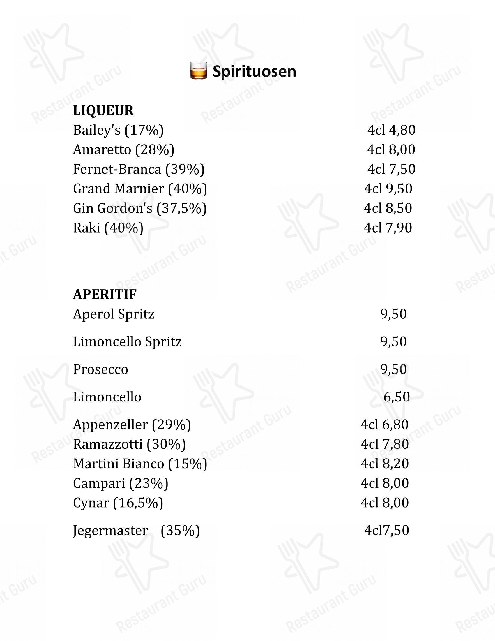 Rustica Restaurant und Pizzeria in Dietikon - Menu bar