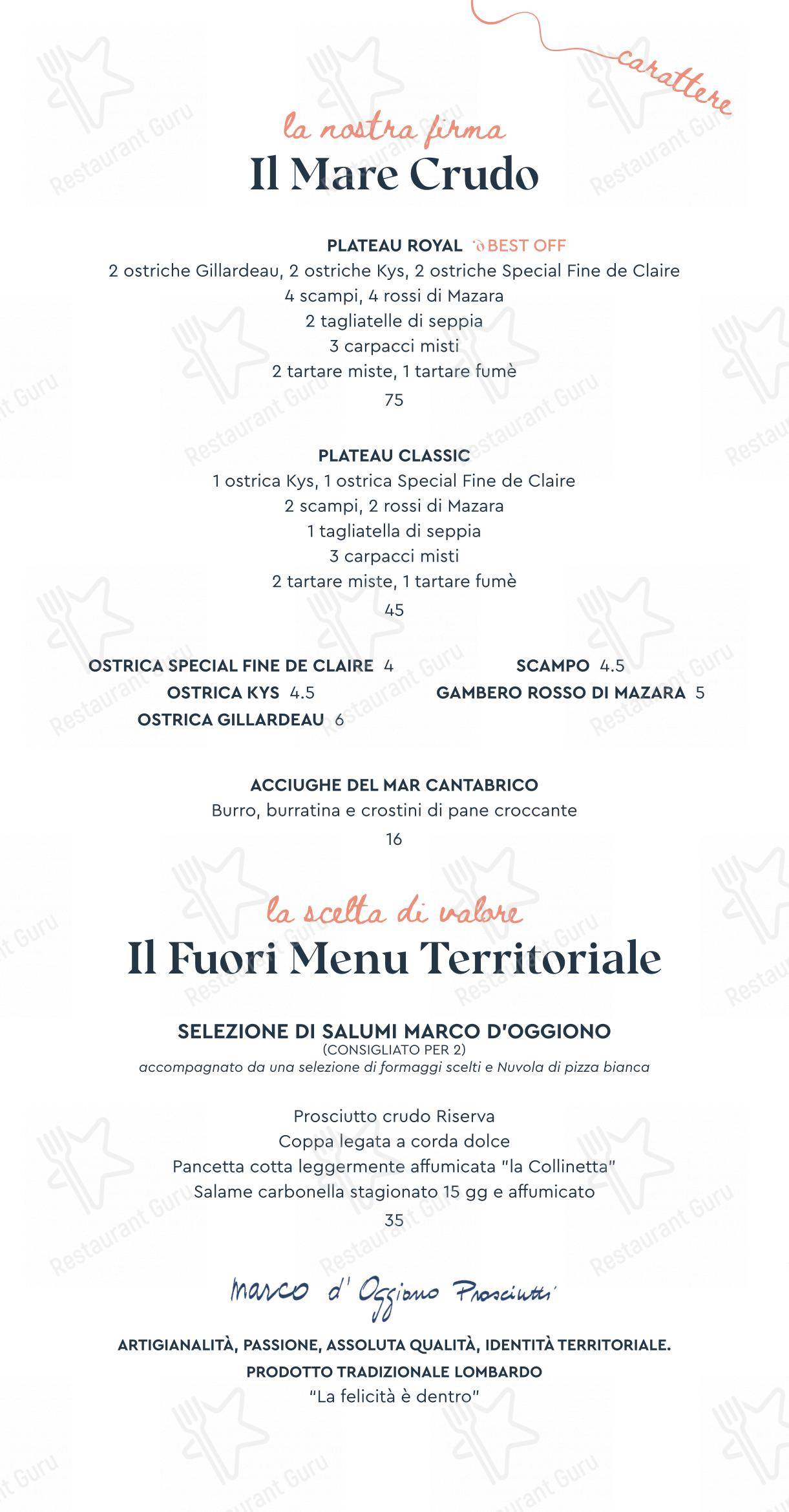 TREBISONDA Fishbar & Restaurant in Lissone - Menu
