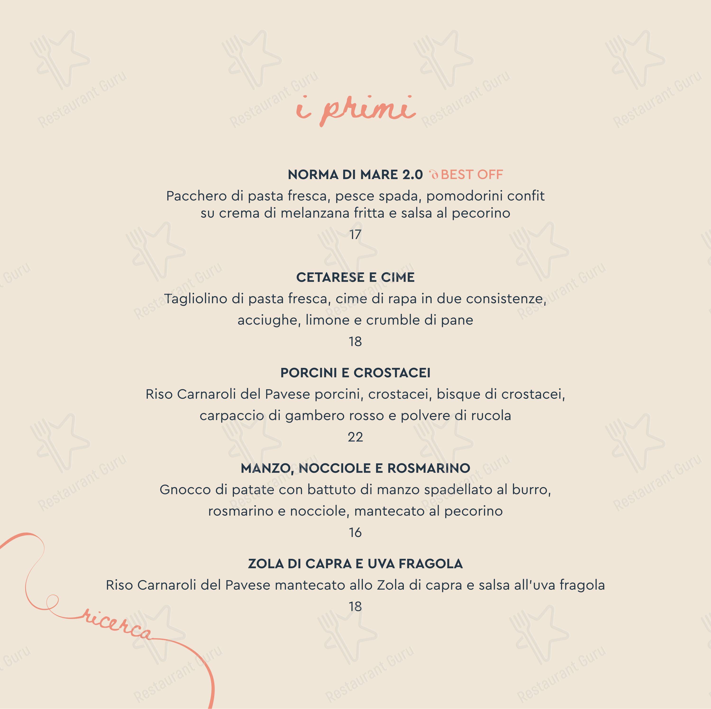 Menu di TREBISONDA Fishbar & Restaurant - Menu bar