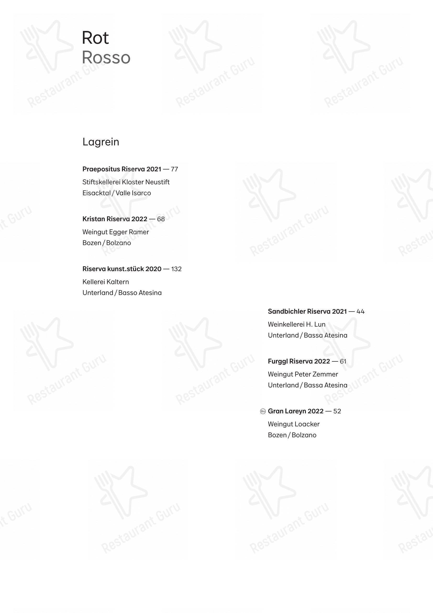 Menu bar per fink in Bressanone