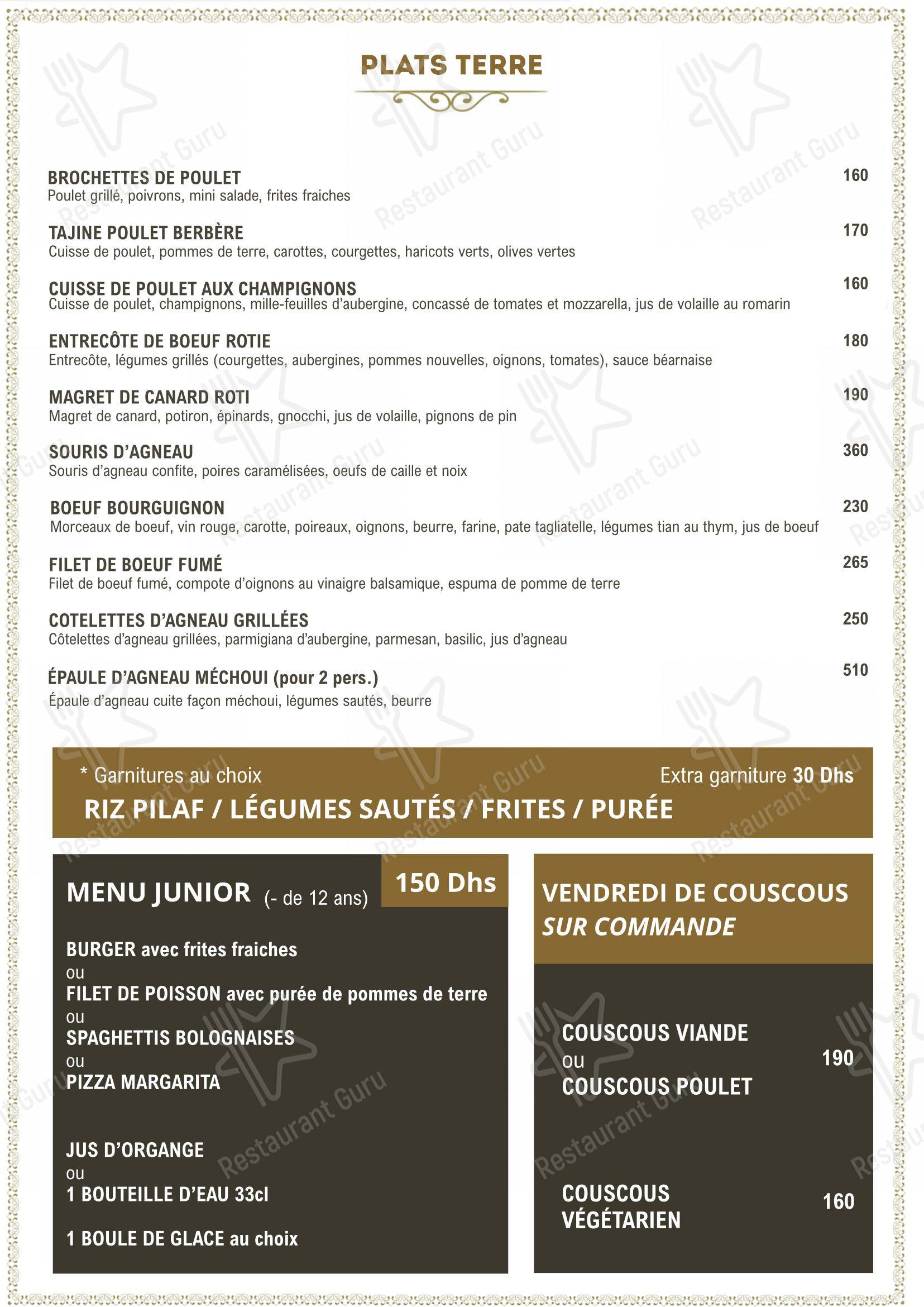 Le Dhow : Restaurant Lounge Club dans Rabat - Menu bar