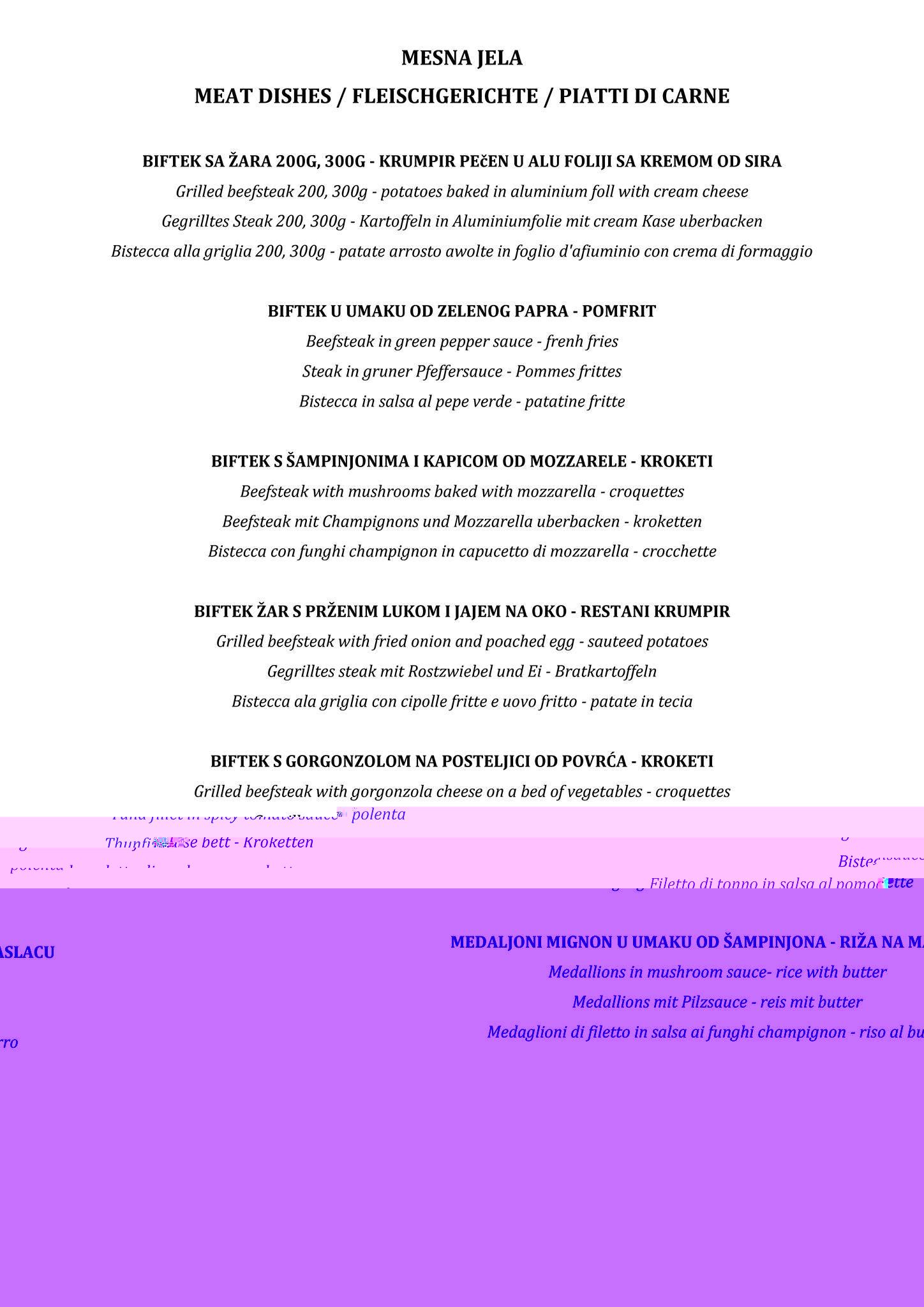 Menu di restoran san antonio 1 