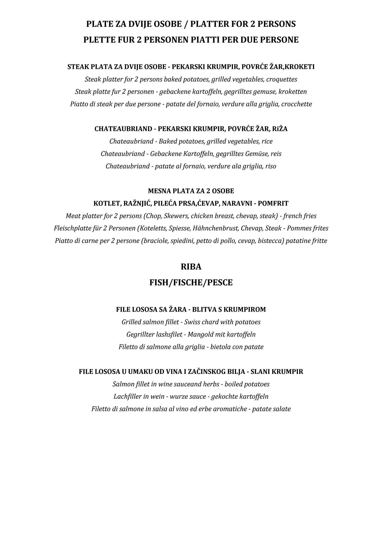 Menu di restoran san antonio 1 