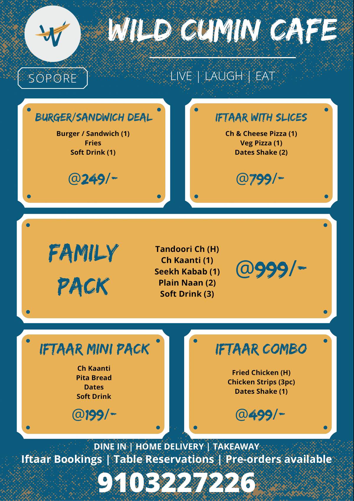 wild cumin cafe menu