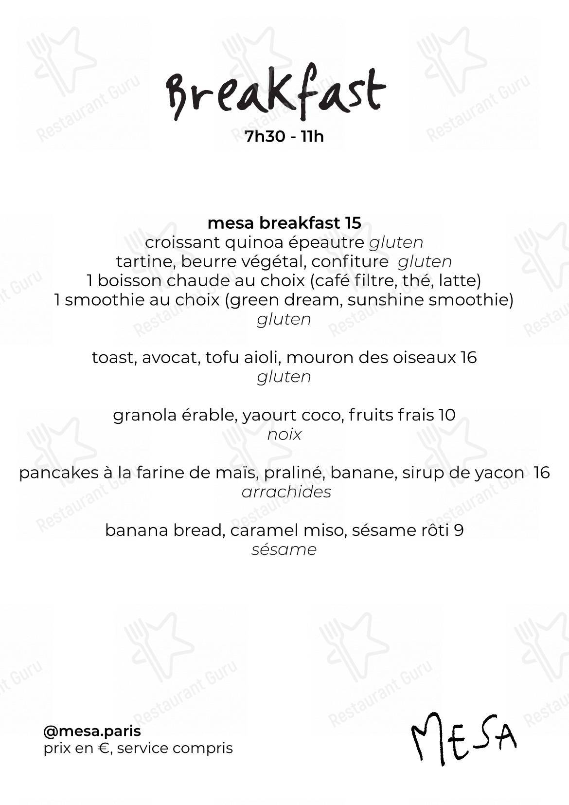 mesa de HOY - PlantBased Restaurant dans Paris - Menu bar