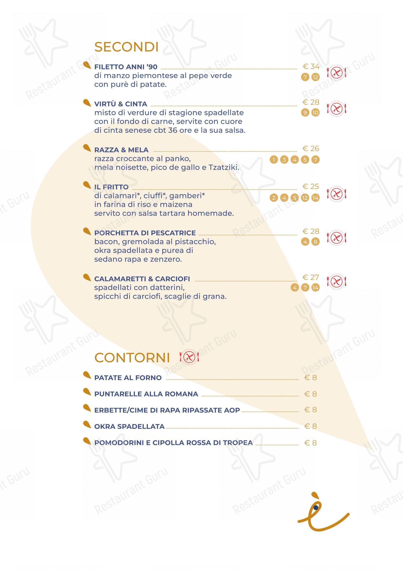 Menu di ACUMÈ L'Accento Che Fa La Differenza - Menu bar