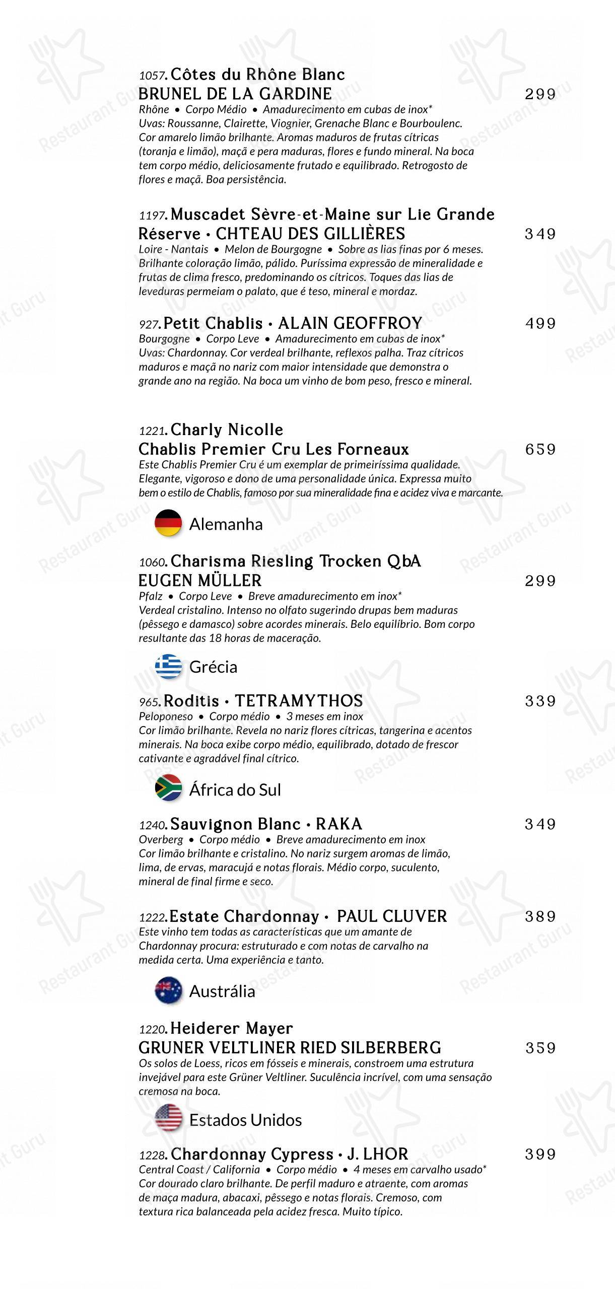 Menu bar para Baobá Bar e Restaurante em Itajaí