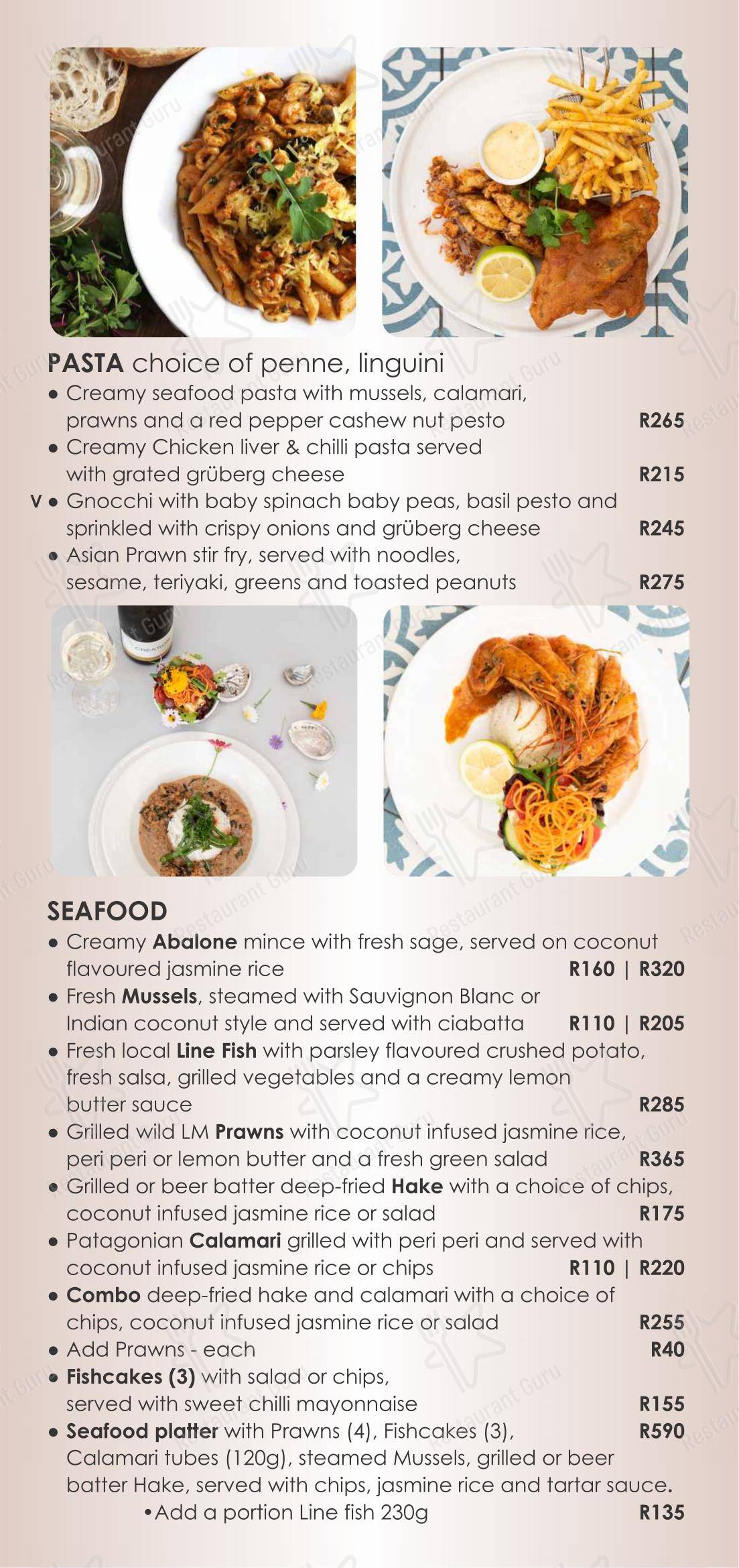 Основное меню pour Burgundy Restaurant dans Hermanus