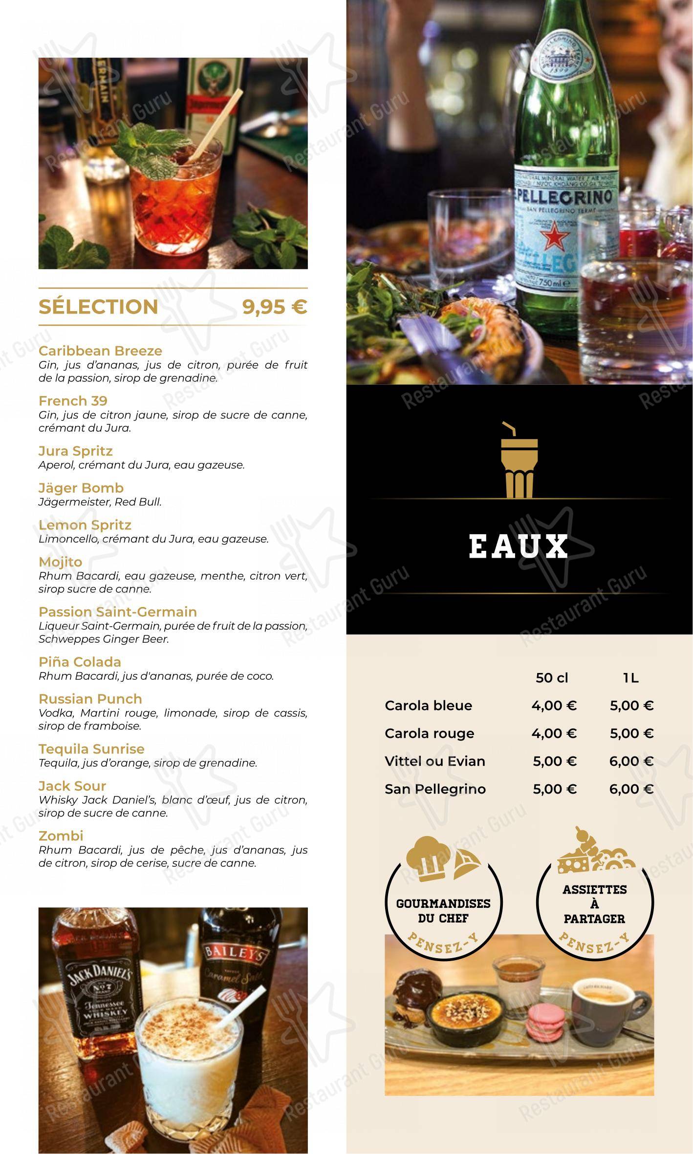 Callahan Pub & Brasserie Besançon dans Besançon - Menu