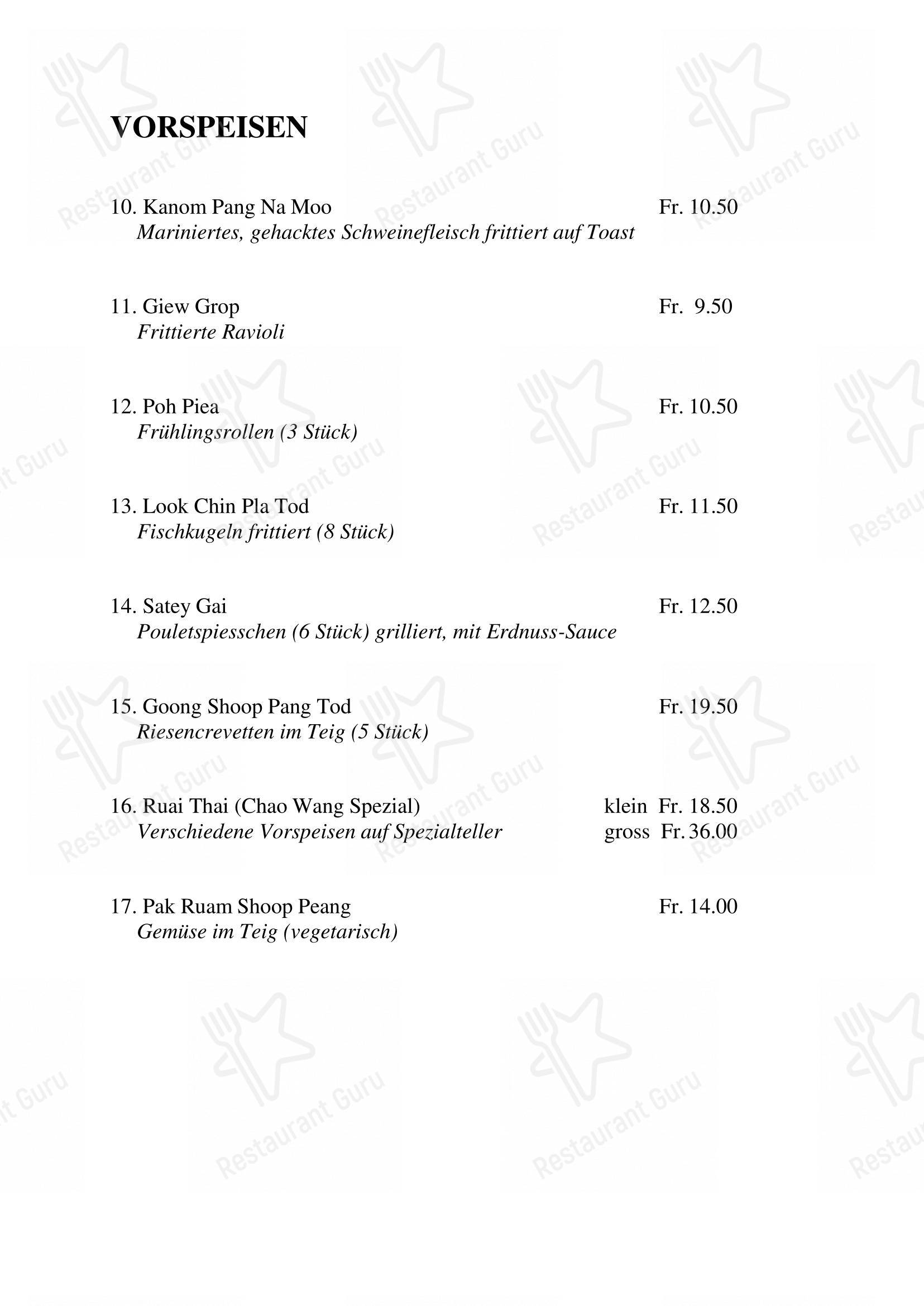 Menu per Chao Wang in Olten