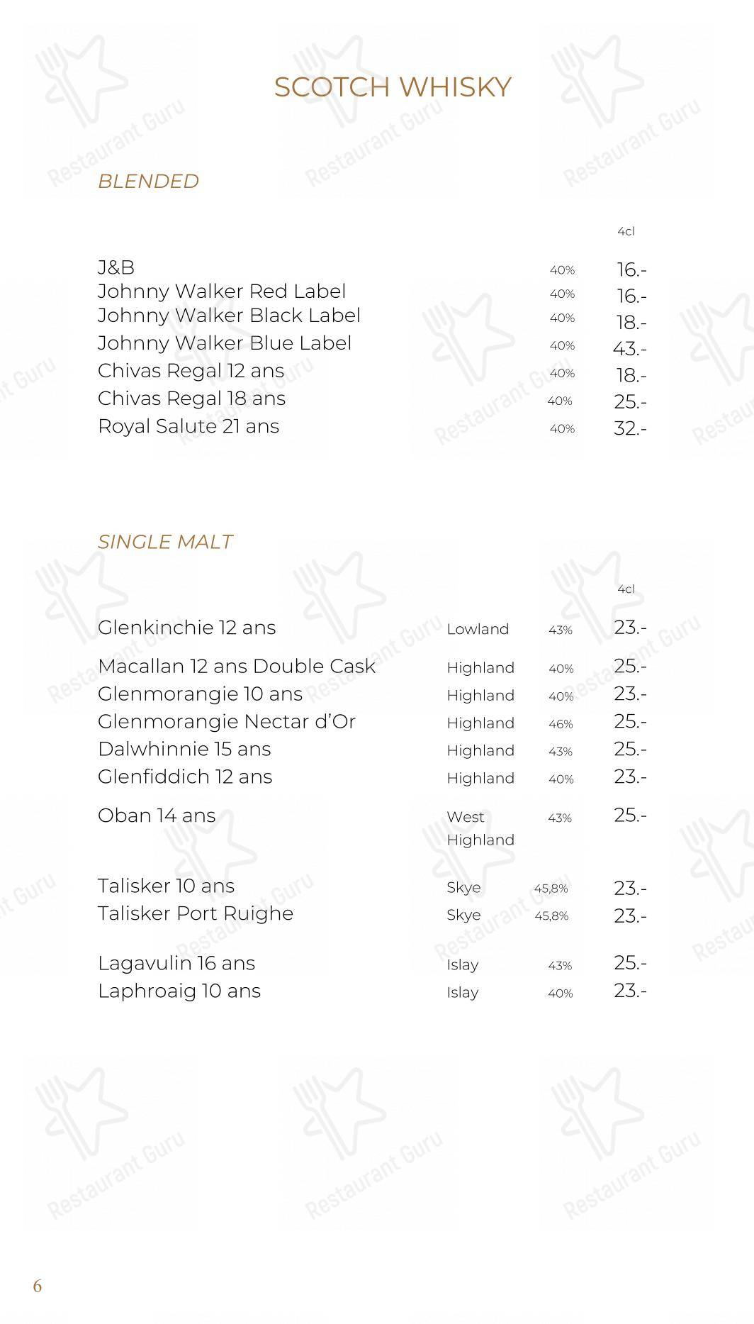 Dinner Menu per Côté Square ristorante