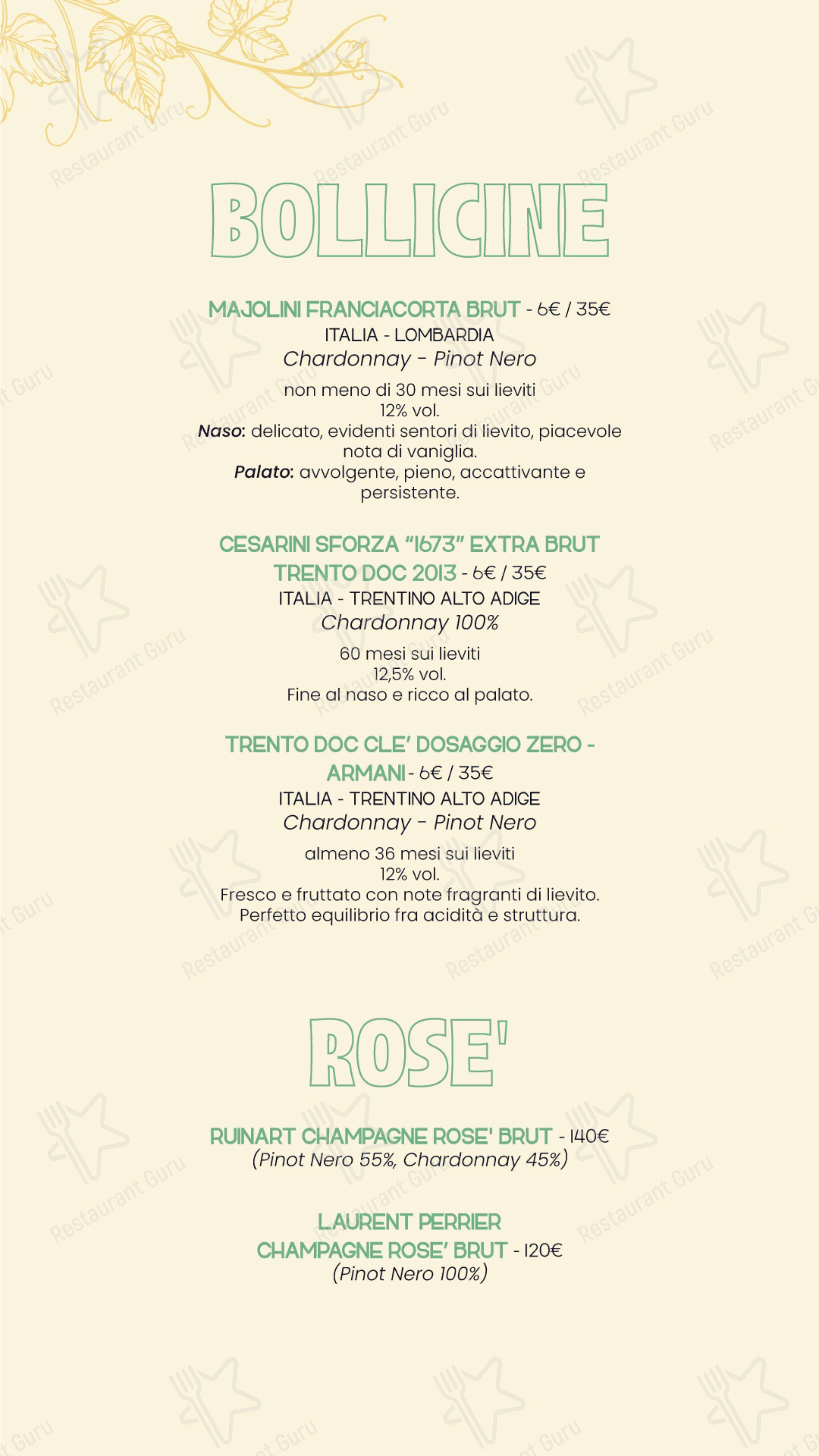 Menu per DOLCE VITA Italian Bar pub & bar