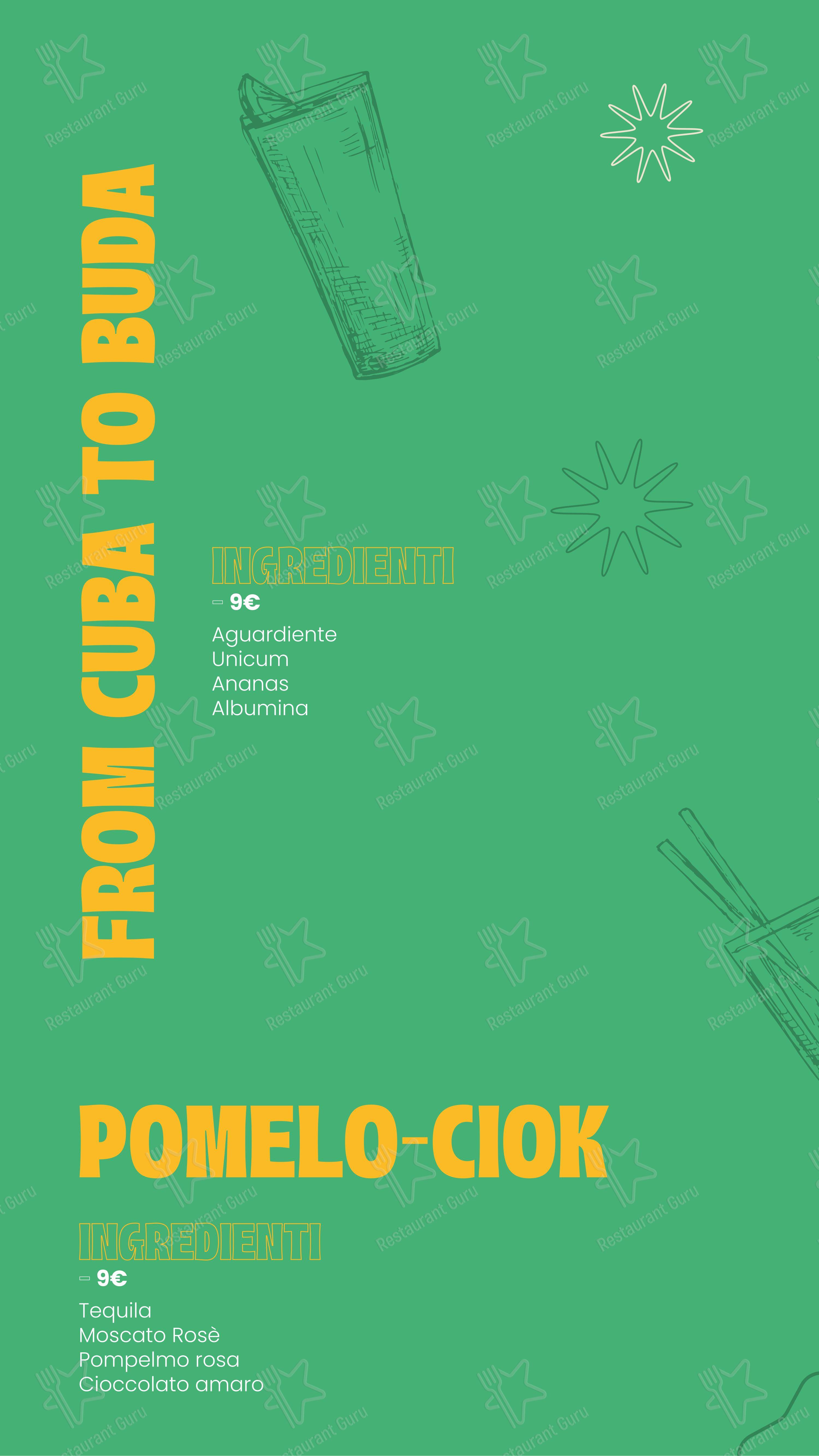 Menu di DOLCE VITA Italian Bar - Menu bar