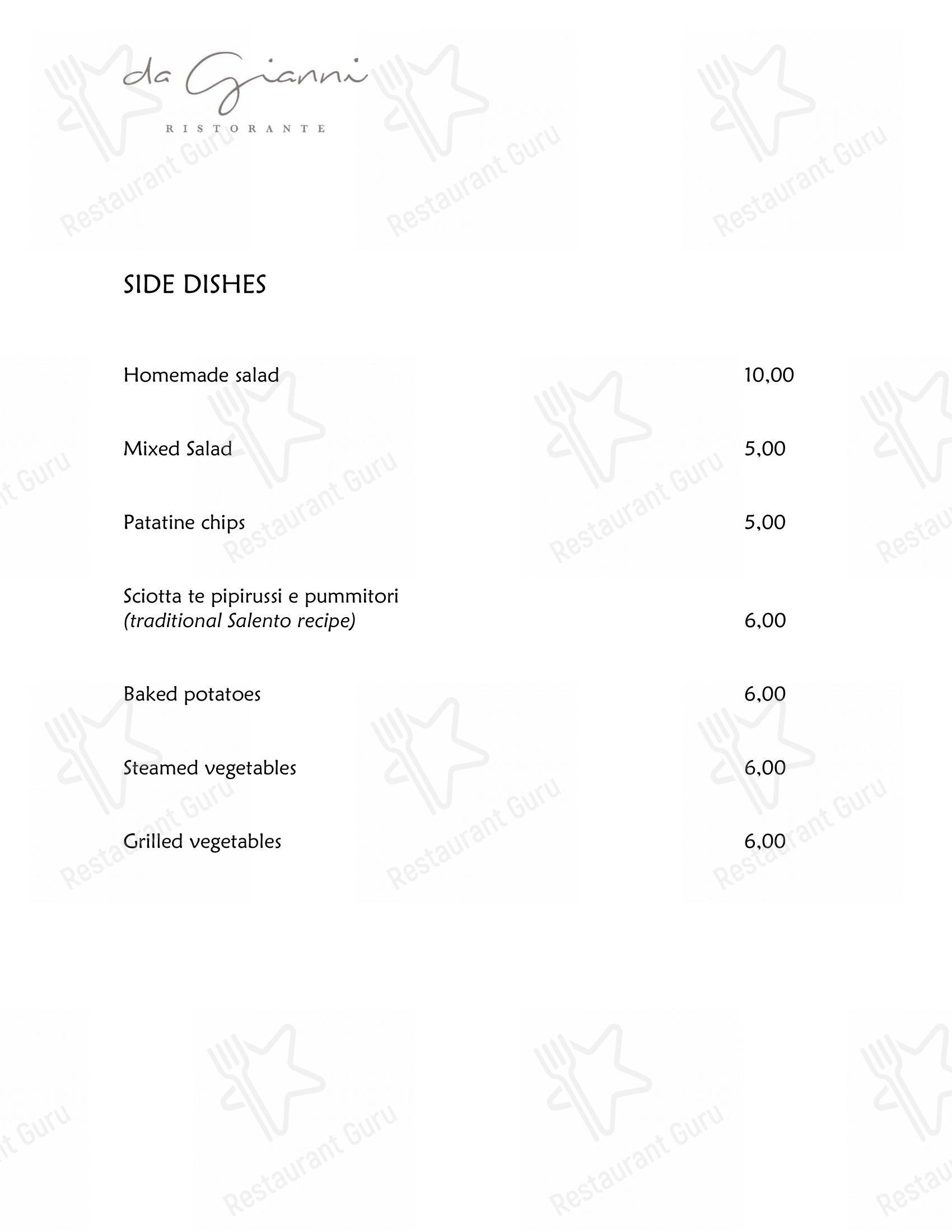 Menu di Da Gianni Ristorante - 菜单
