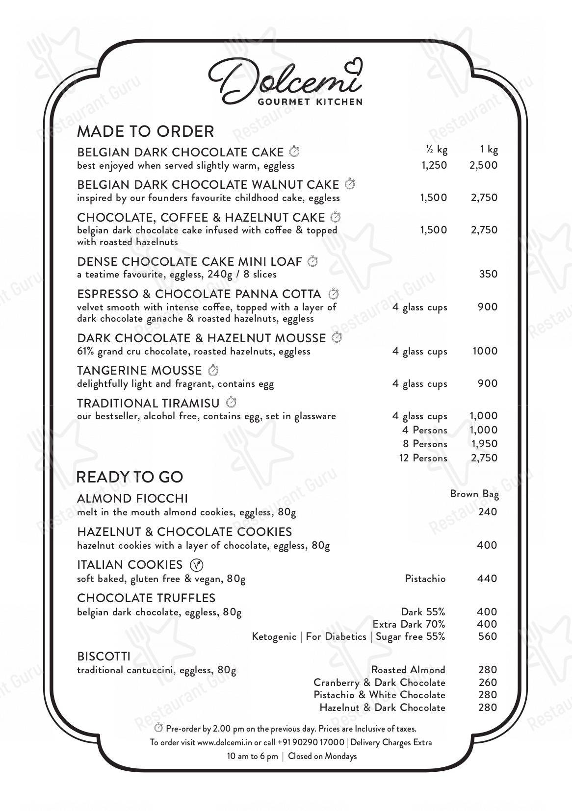 Menu for Dolcemi in Mumbai