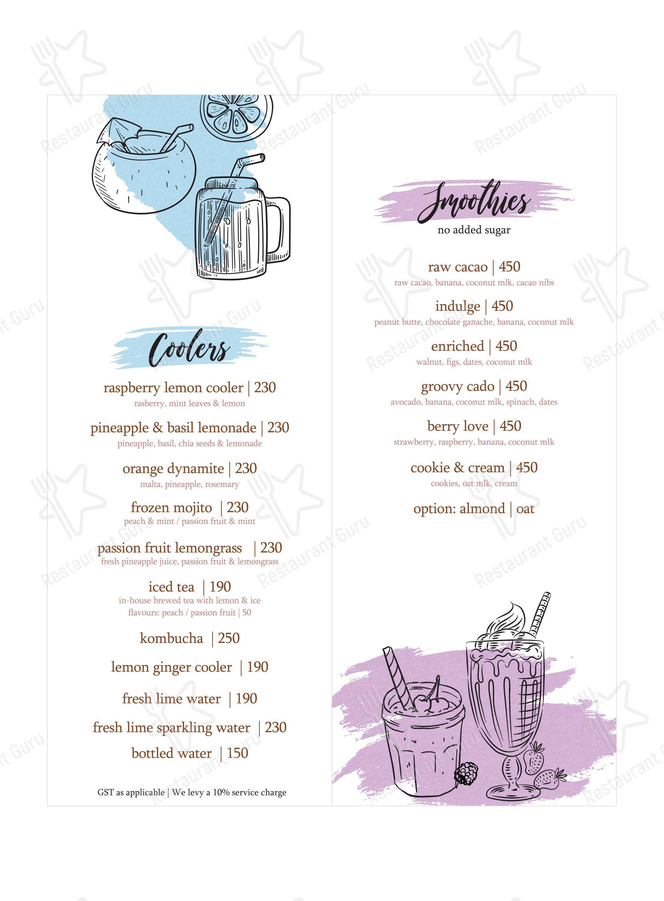 Earth Cafe @ BKC in Mumbai - Menu