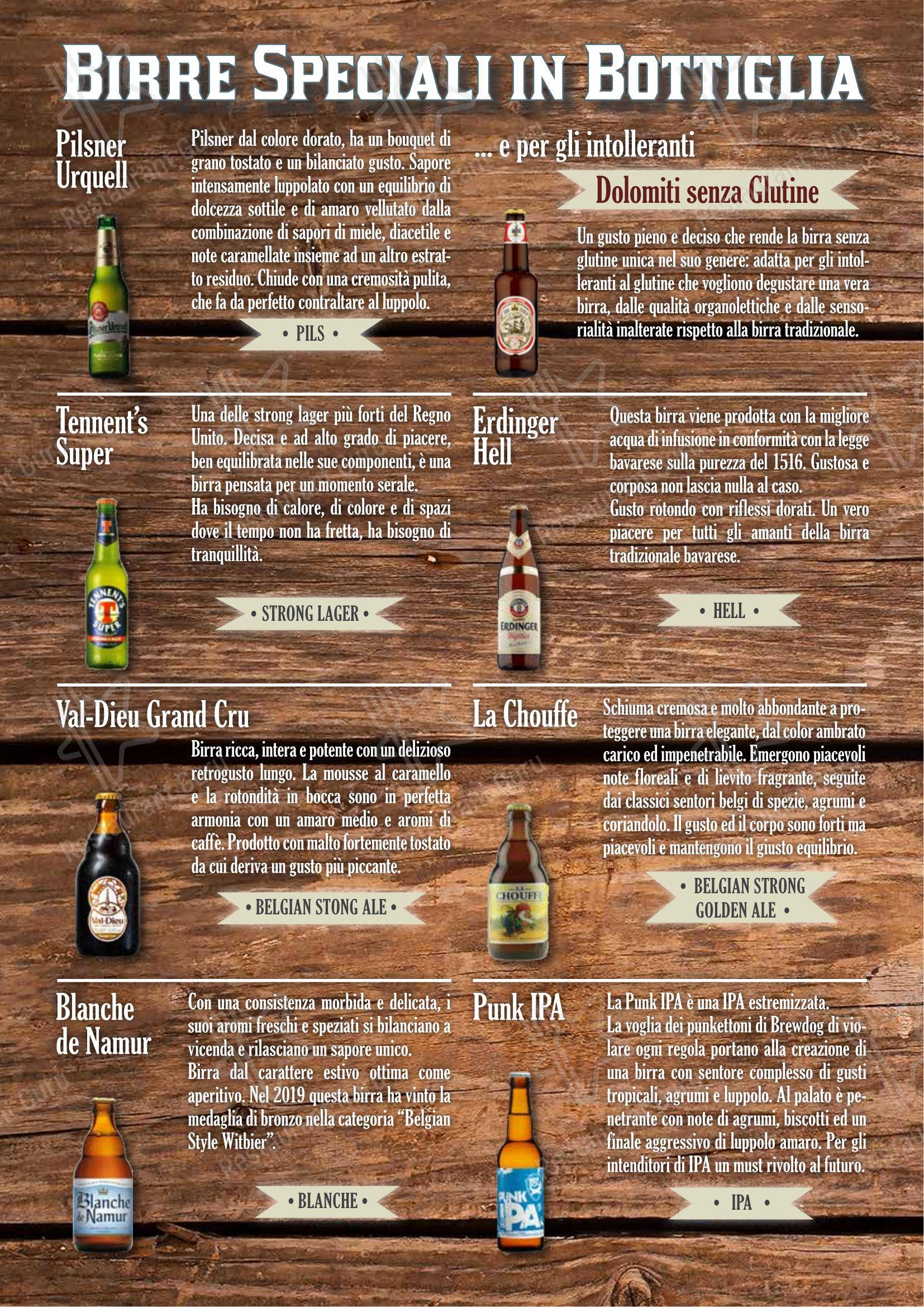 Fabbrica di Pedavena Mirano in Mirano - Menu