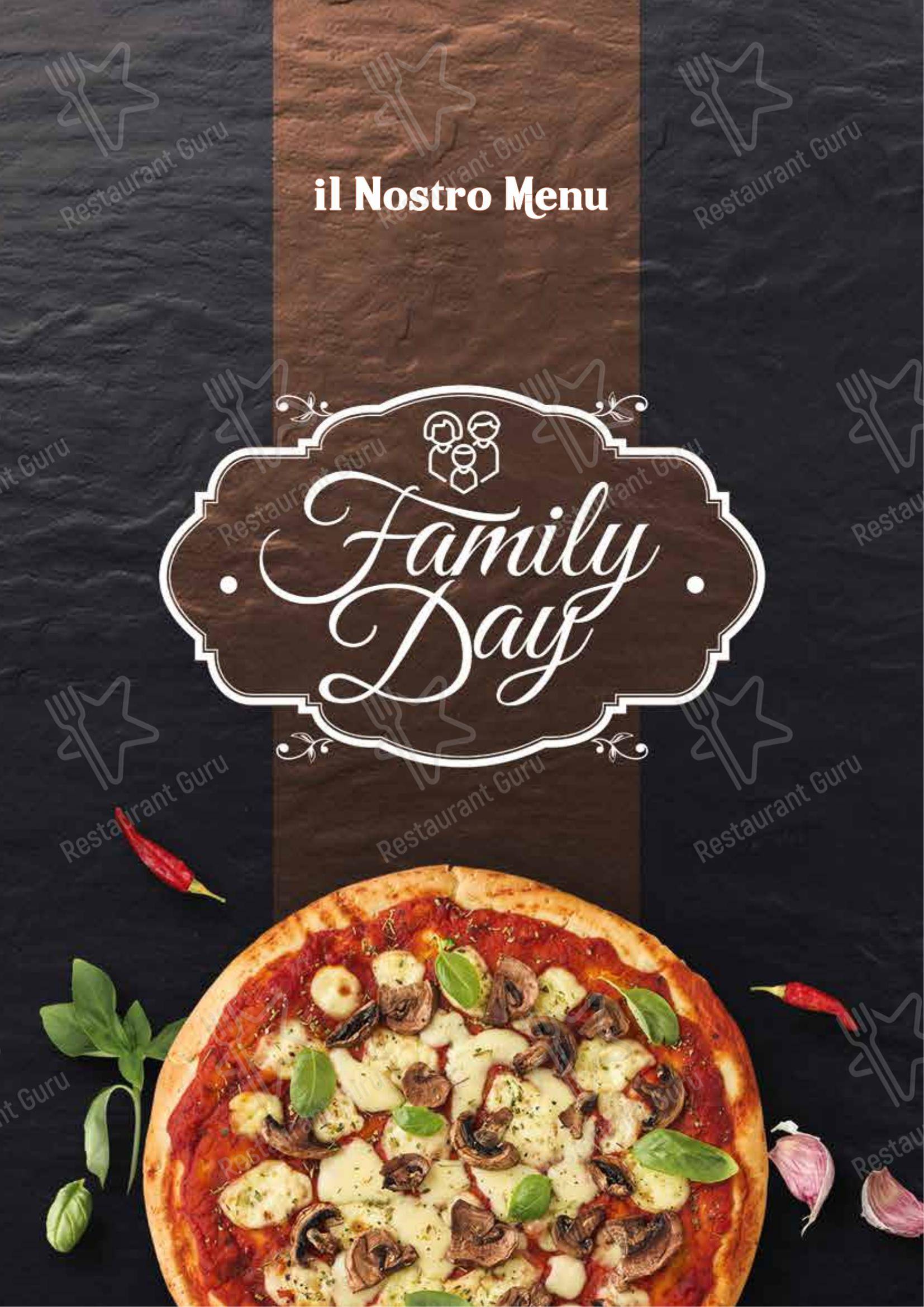 Menu per Familyday Pizzeria termoli in Termoli