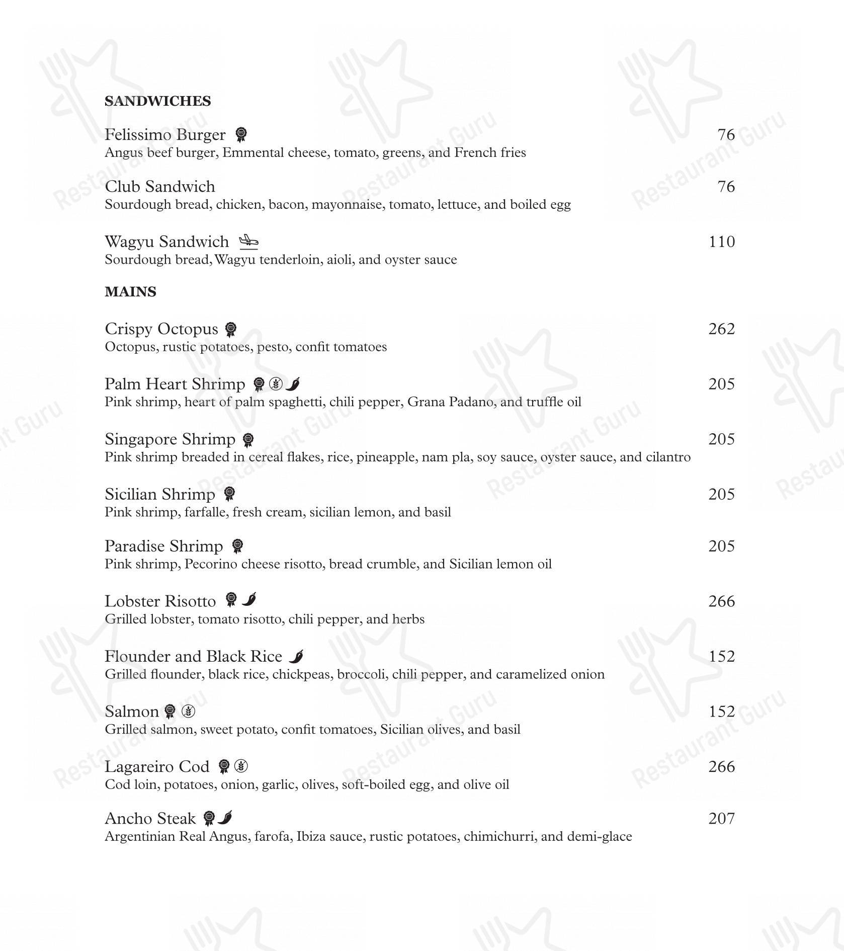 Felissimo Bistrô em Balneário Camboriú - Menu bar