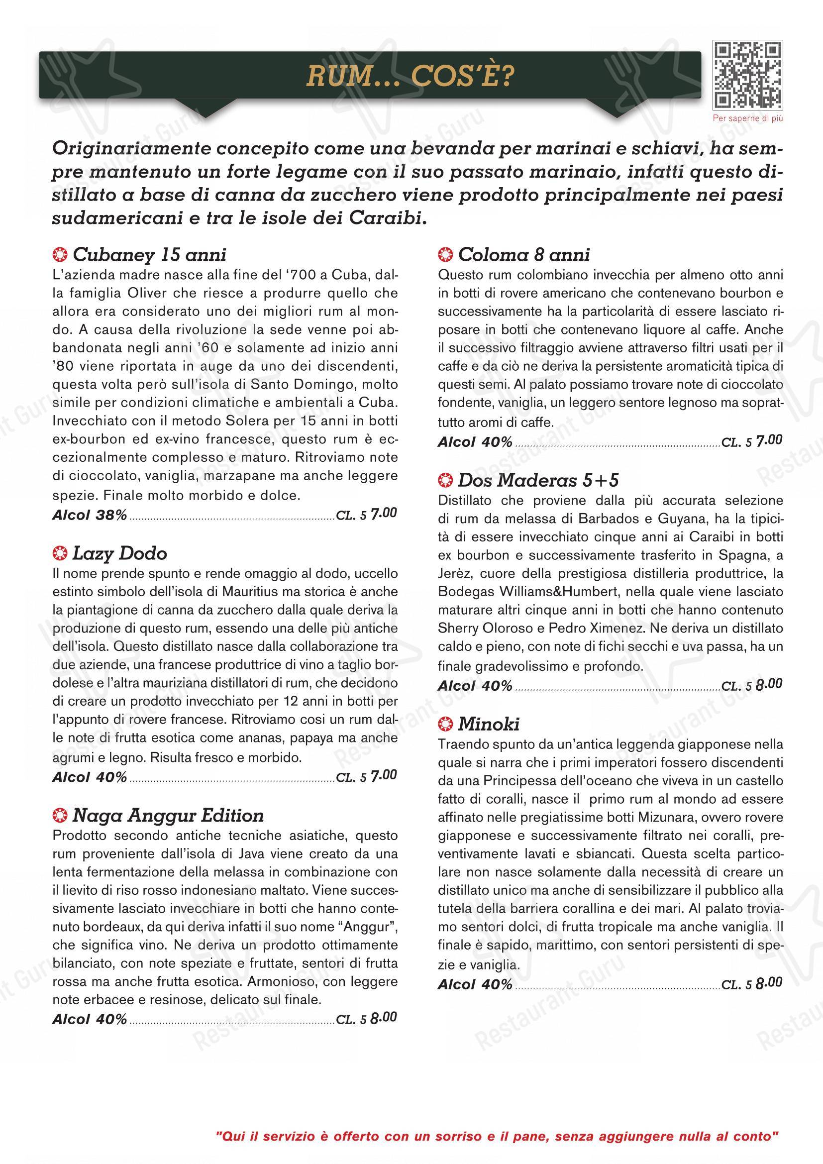 Menu per Ristorante Full Stop in Morazzone