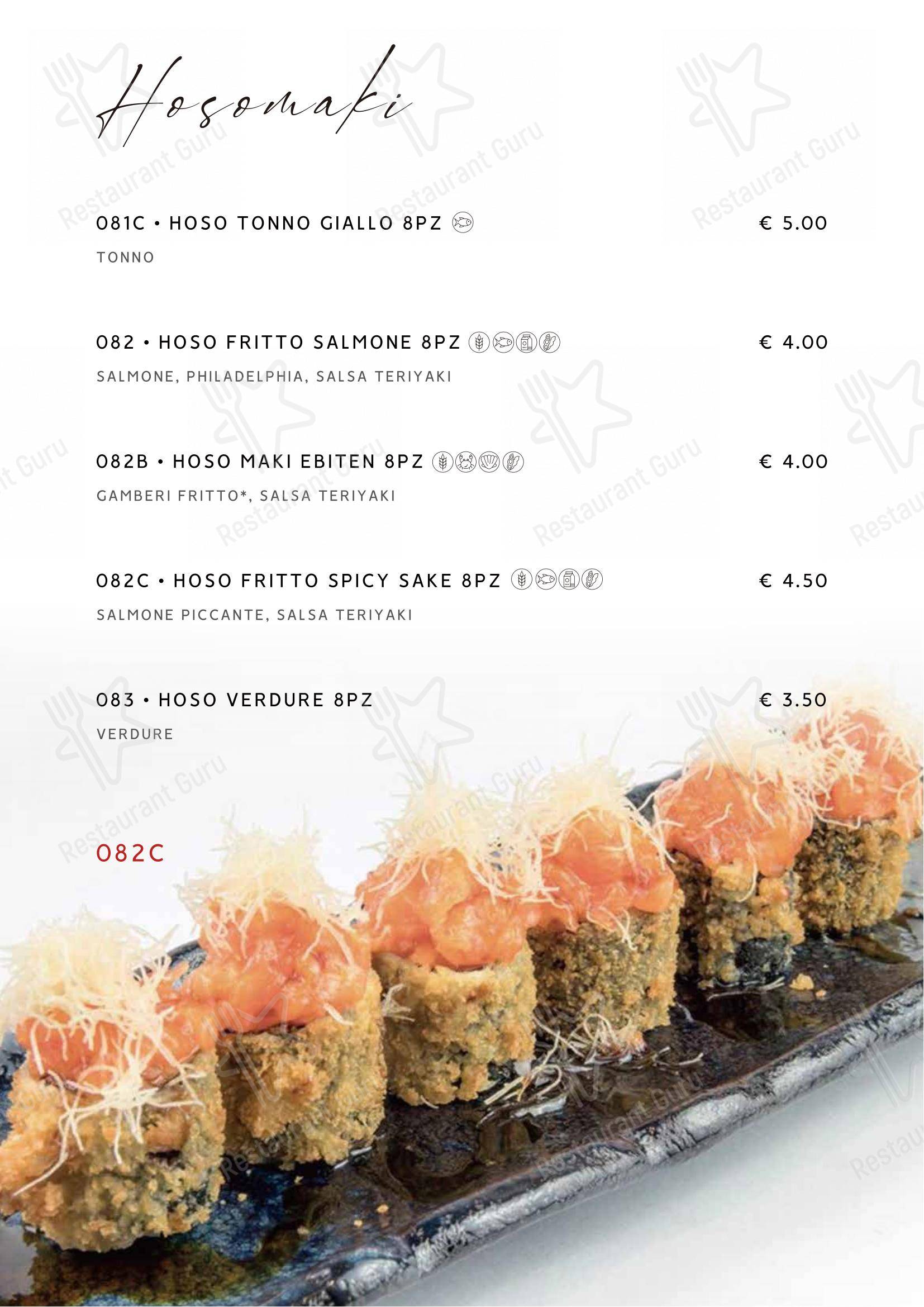 Menu bar per Gohan ristorante