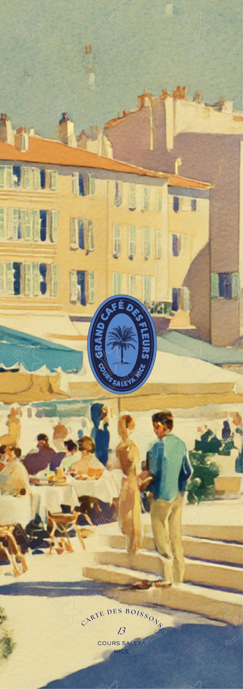Menu pour Grand Café des Fleurs restaurant