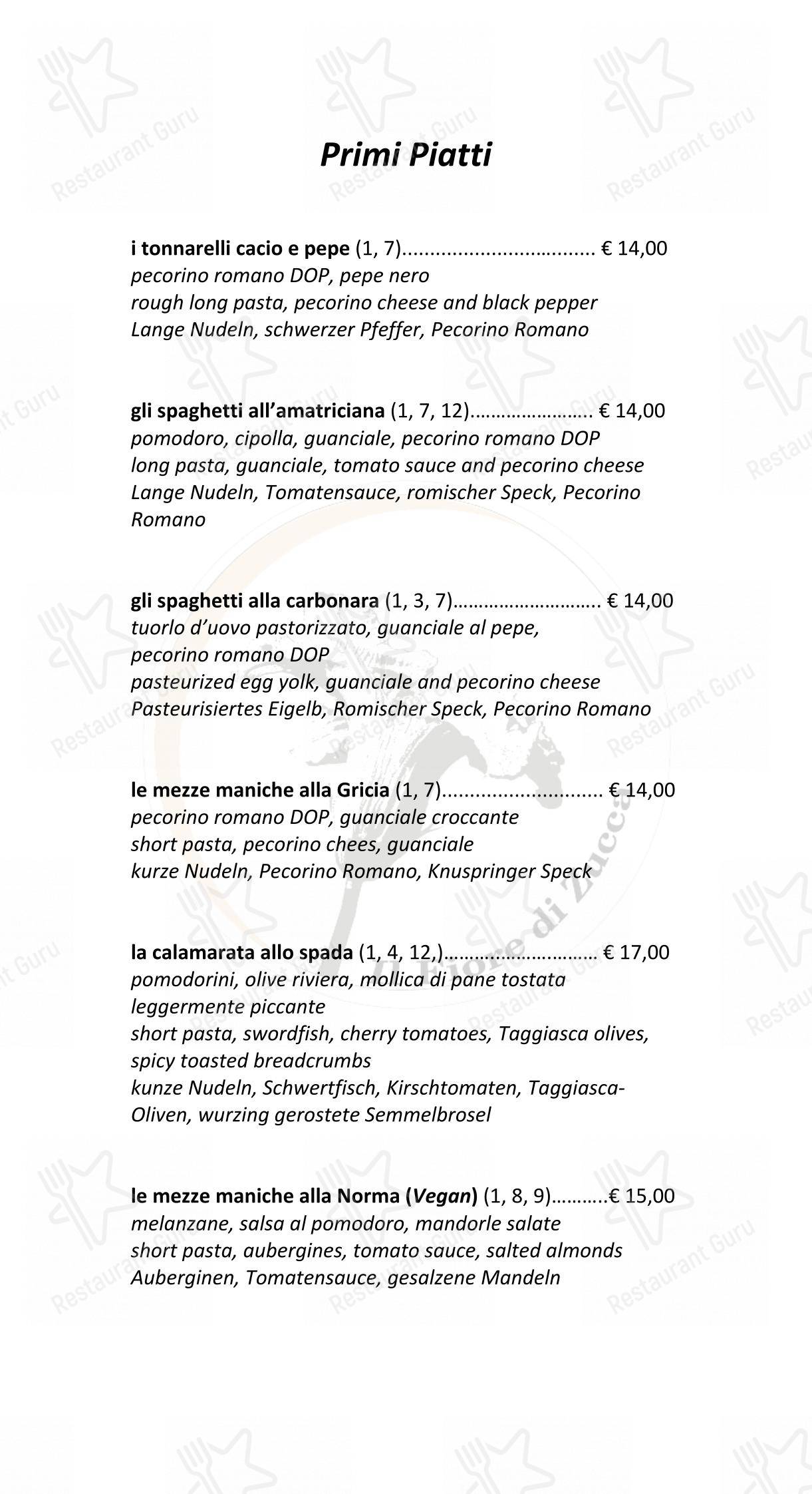 Il Fiore di Zucca in Gardone Riviera - Menu