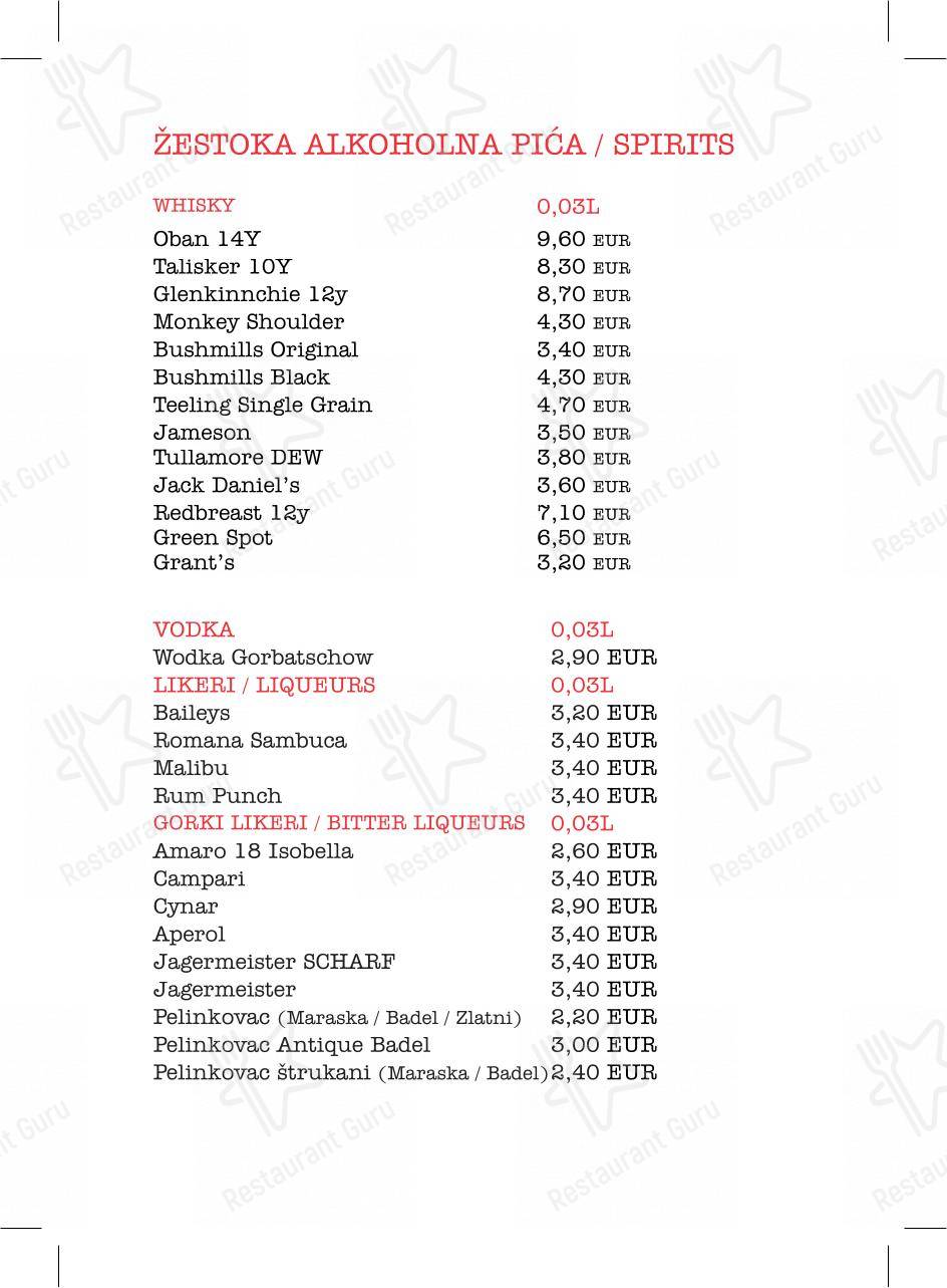 Menu per King's Cafe & Coffee Bar in Fiume