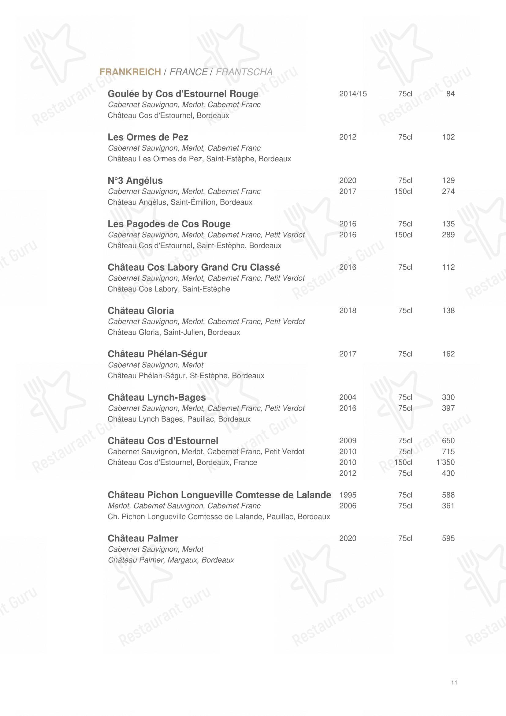 Основное меню per La Muña Davos ristorante