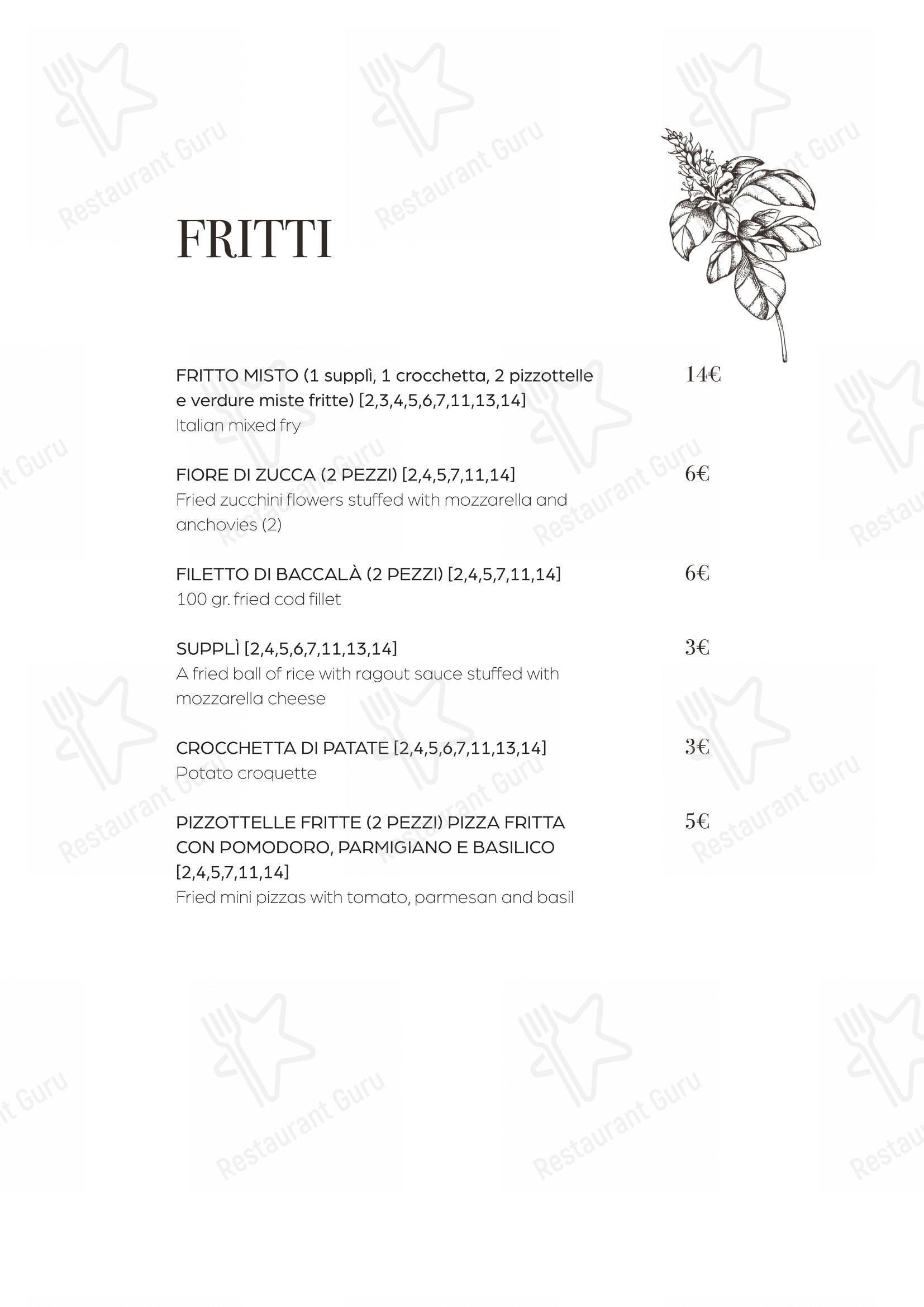Menu per La Soffitta Renovatio pizzeria