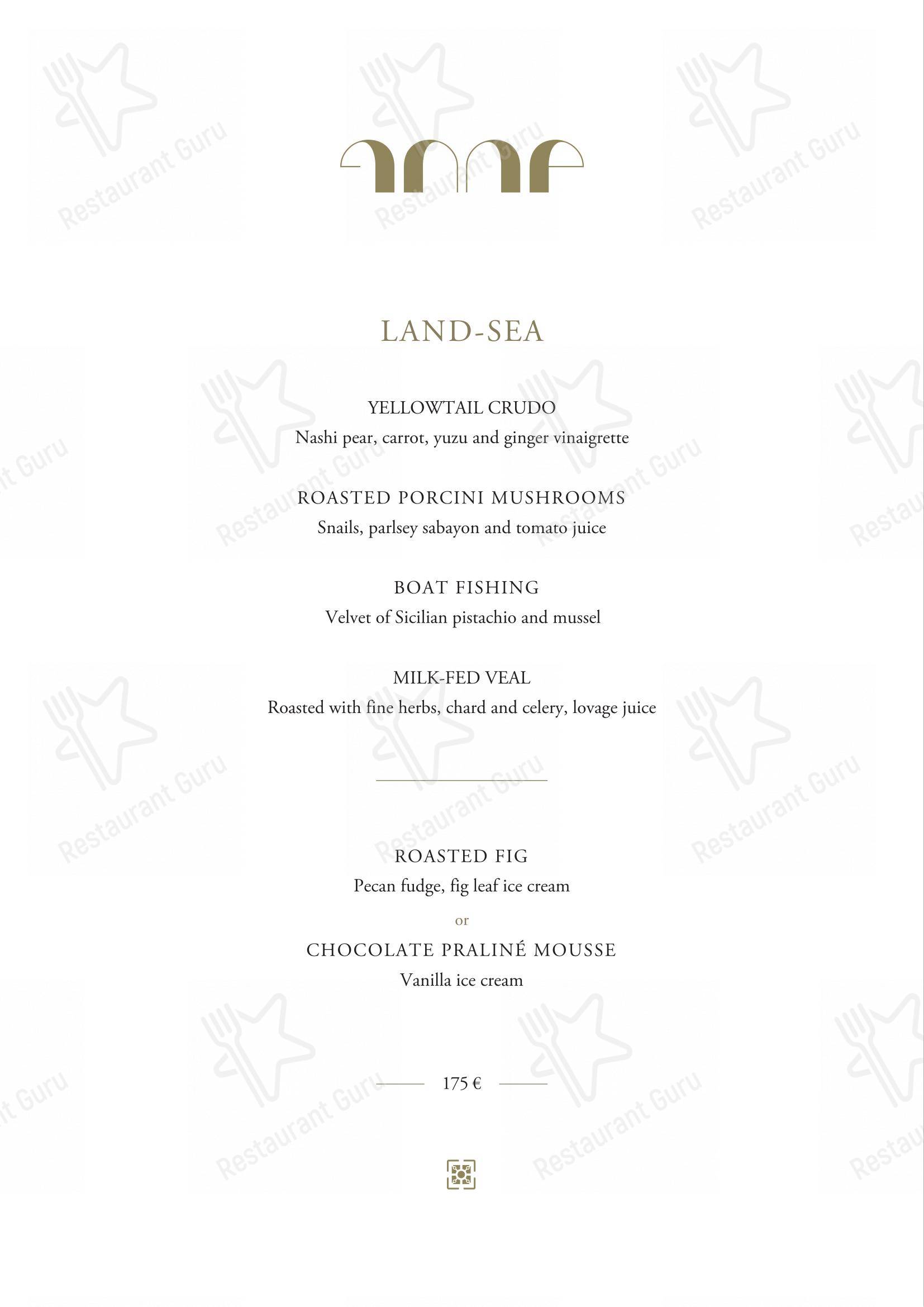 Ночное меню pour Le Pavillon de la Reine restaurant