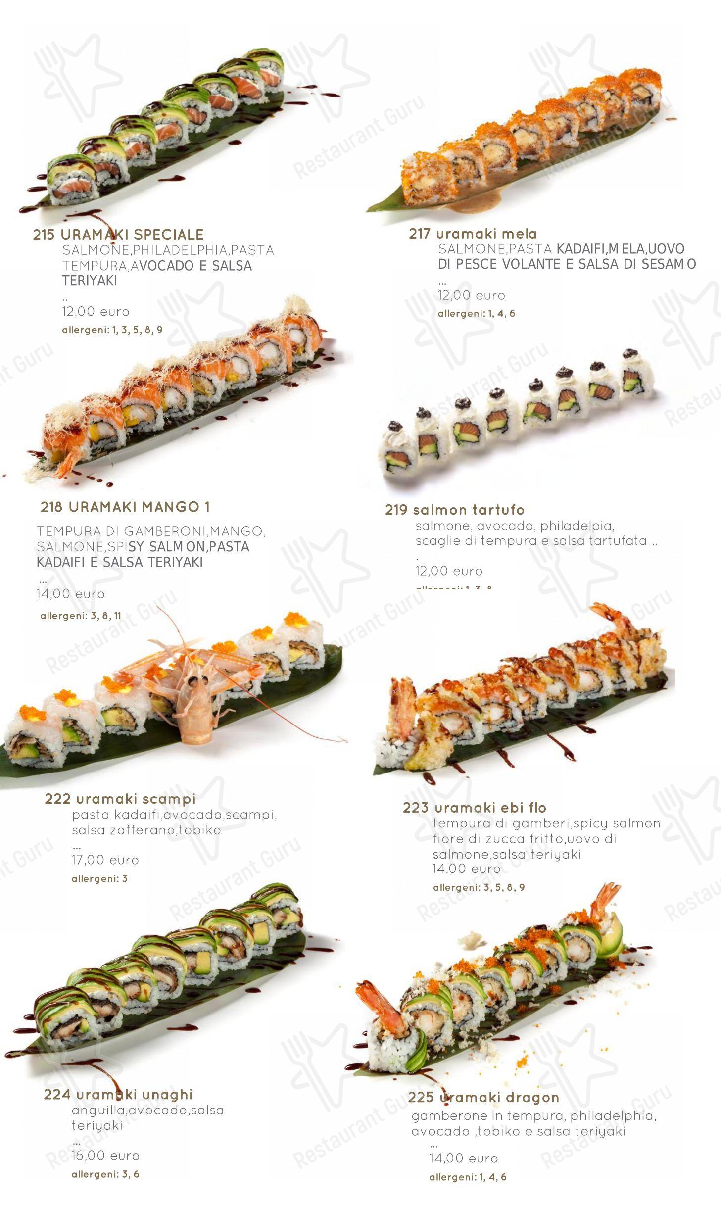 Menu di Moyà Asian Fusion Restaurant - Menu bar