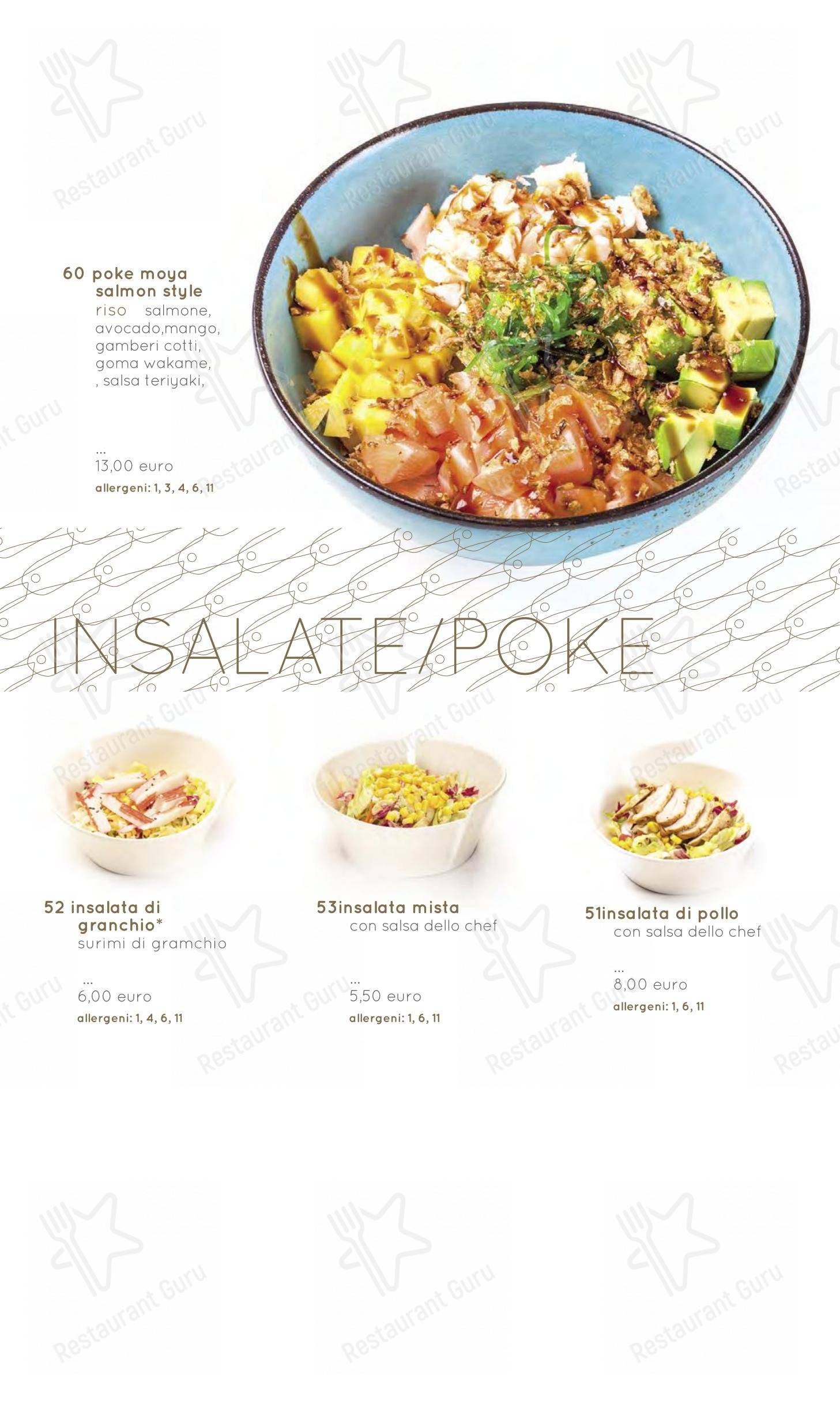 Menu di Moyà Asian Fusion Restaurant - Menu bar