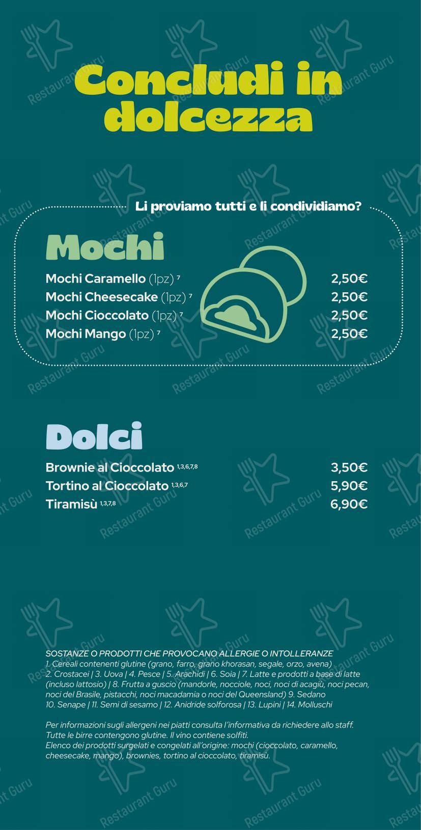 Menu di NIMA Sushi - Ночное меню