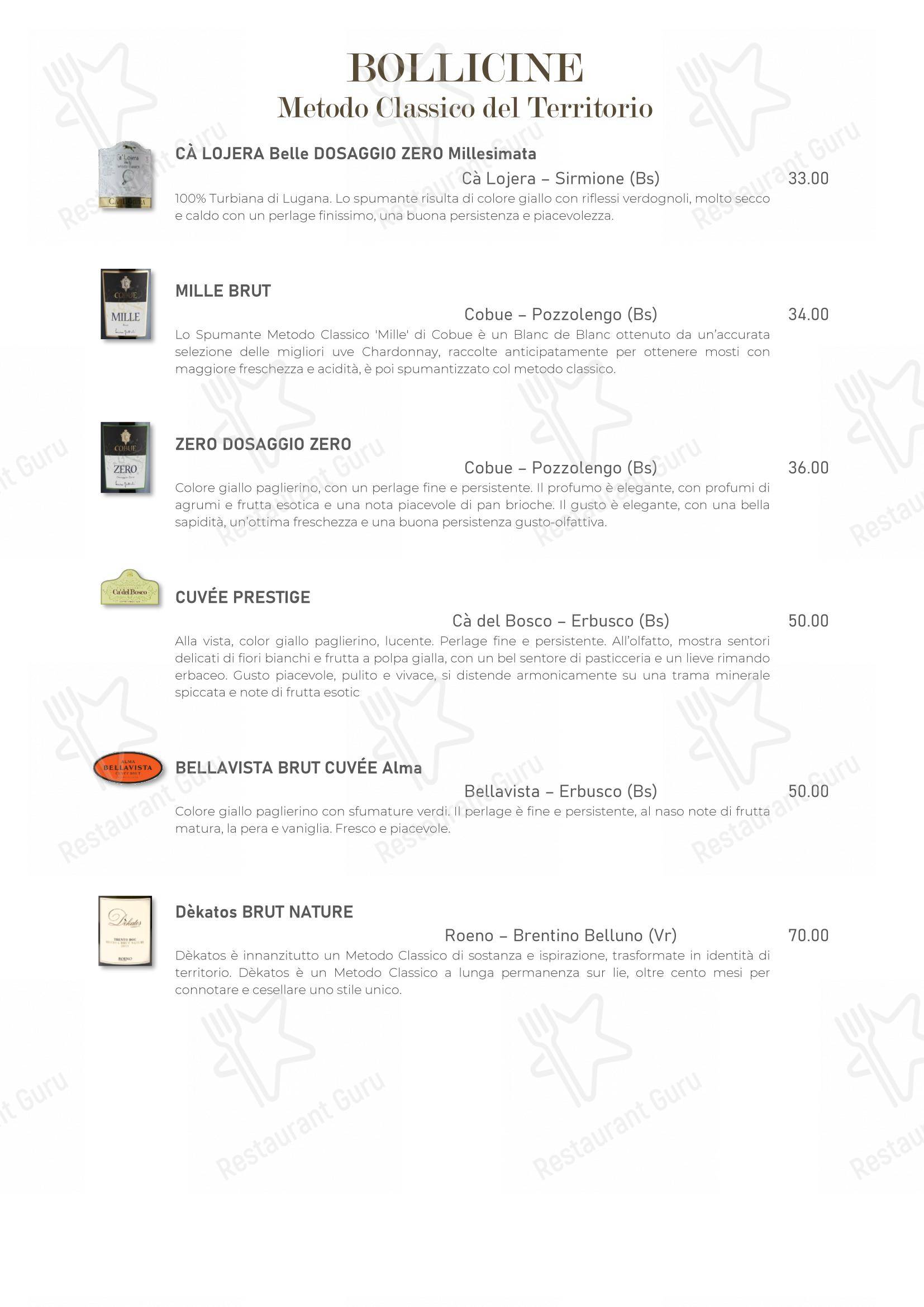 Menu per Papillon pizzeria